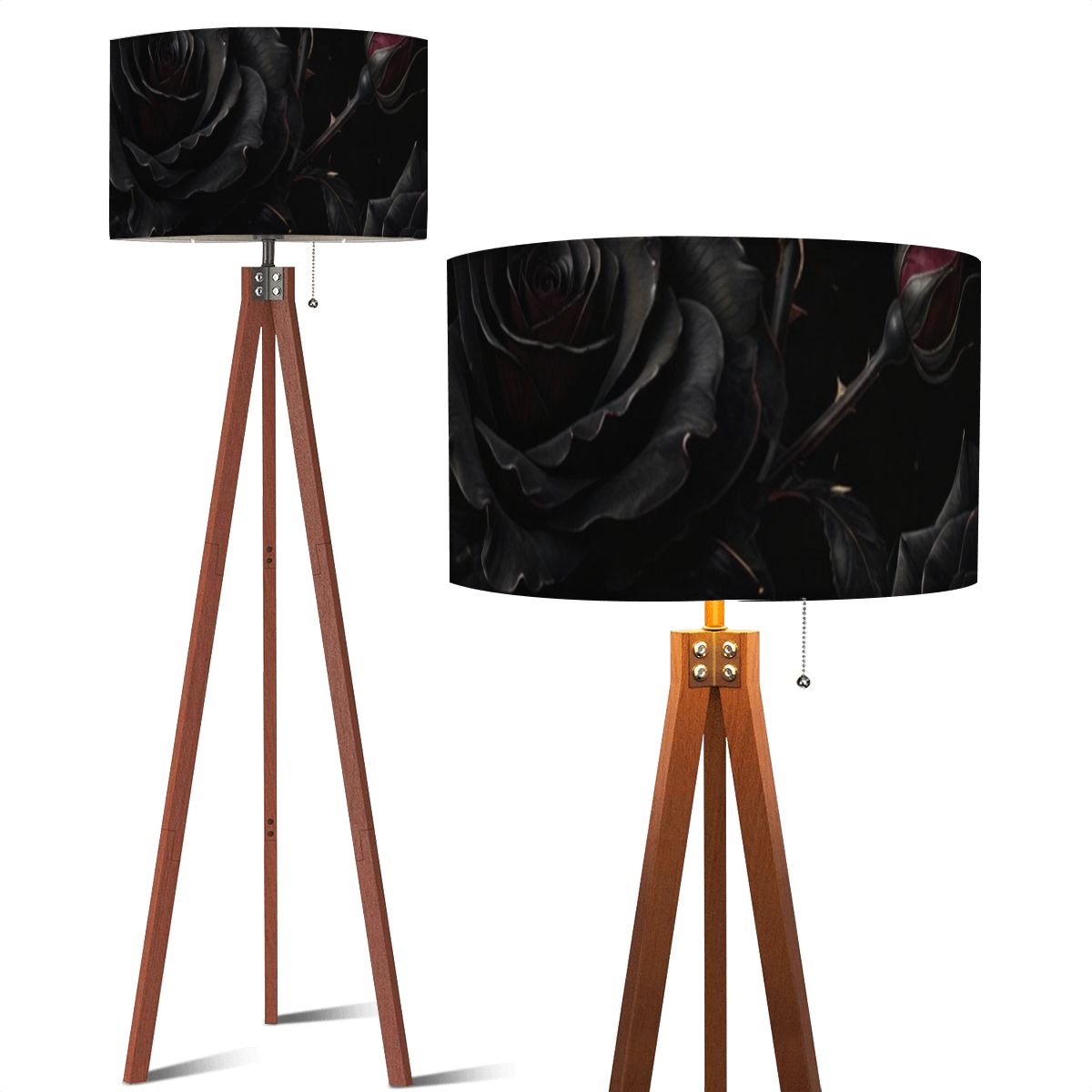 Noir Rose — Lampa podłogowa na trójnogu