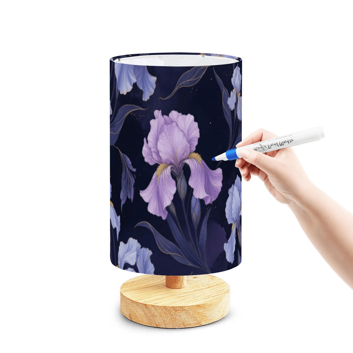 Irysy Indigo — Lampa stołowa do malowania