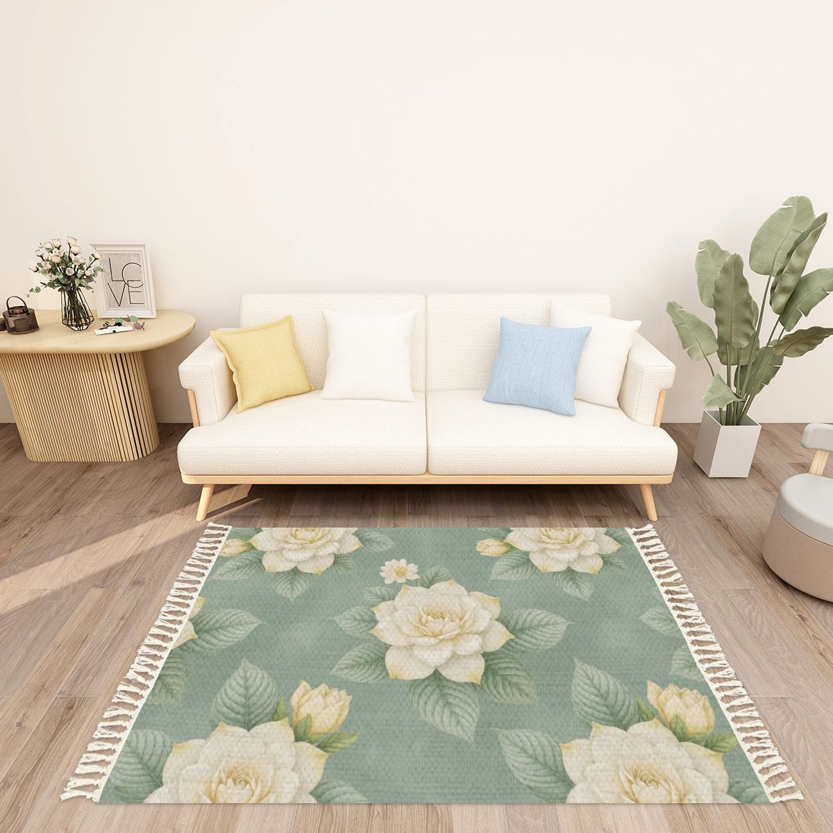 Gardenie — Rug with tassels