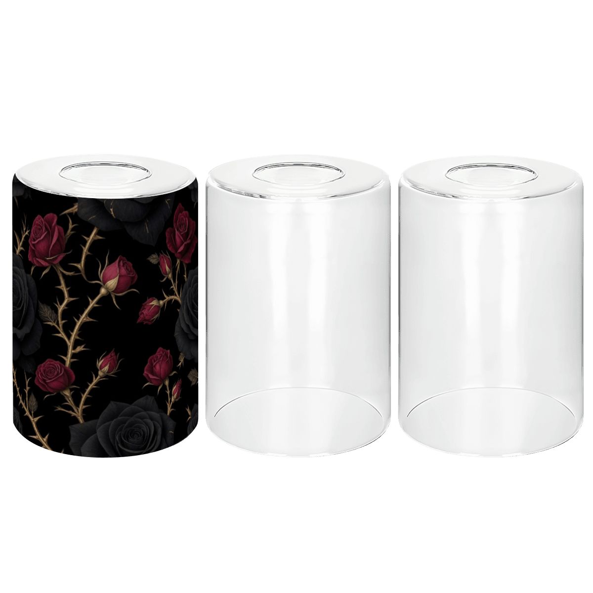 Cylindrical Glass Lampshade 3 pcs 34noirrosev2aop