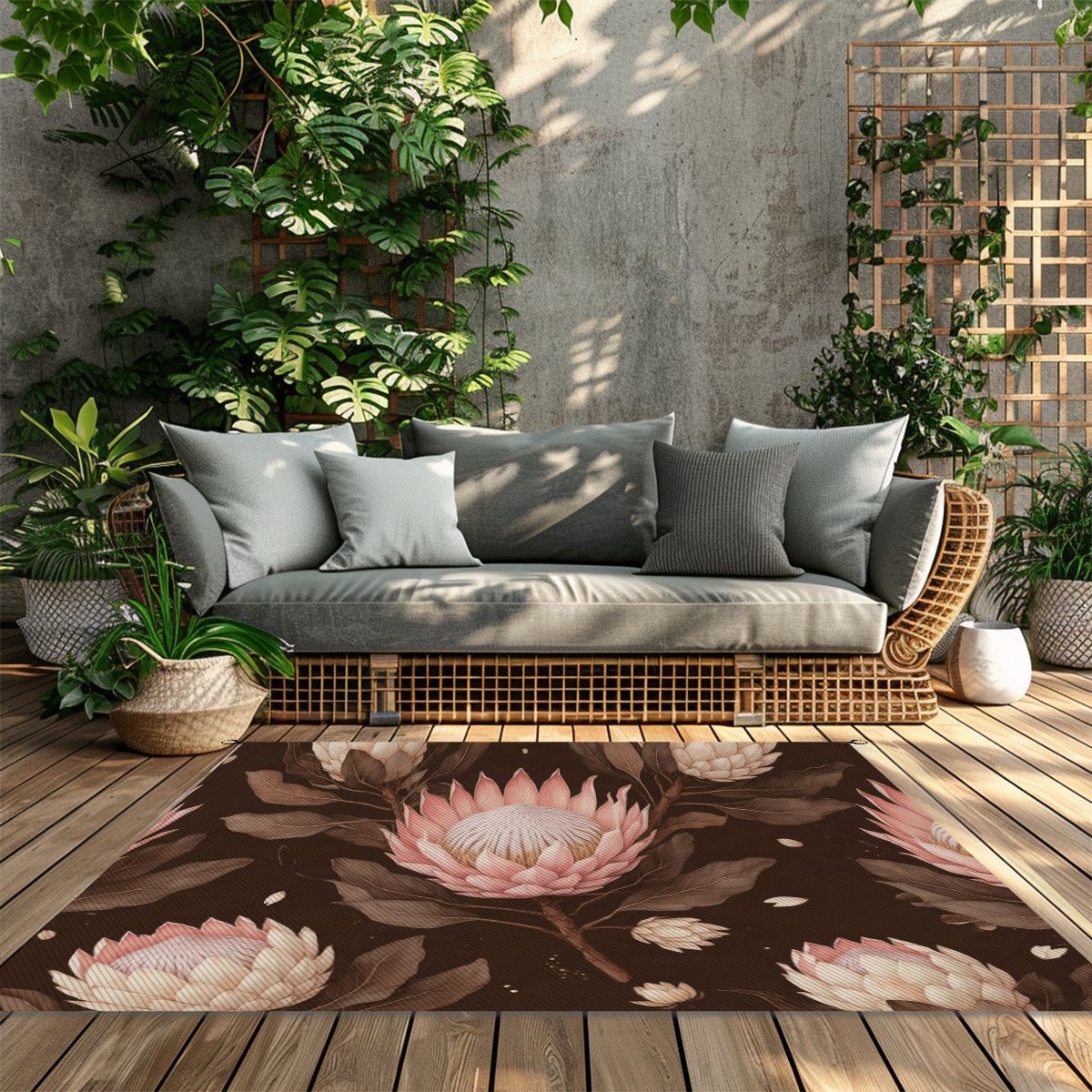 Protea Espresso — Outdoor rug