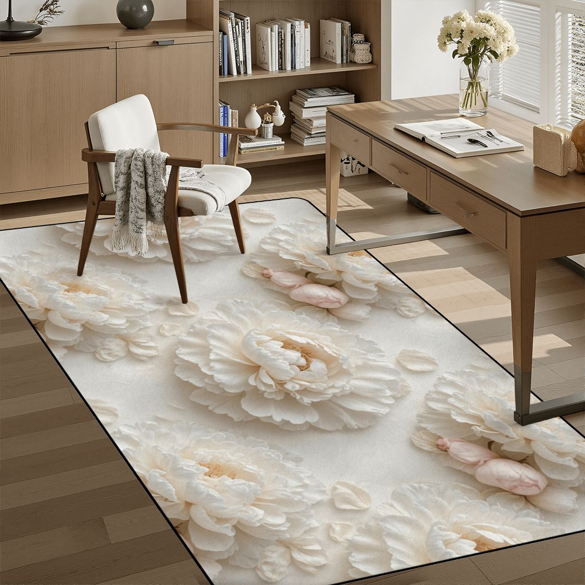 Multiple Sizes Widened Runner Rug 36peoniebialav2aop
