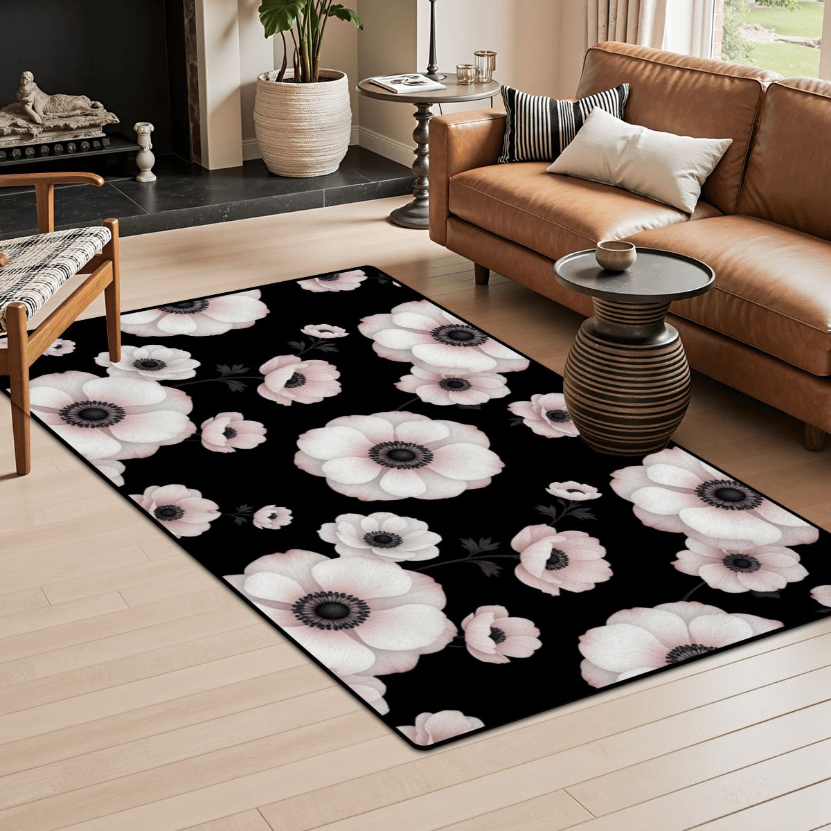 Area Rug Floor Carpet (5:3) 21anemonynoiraop