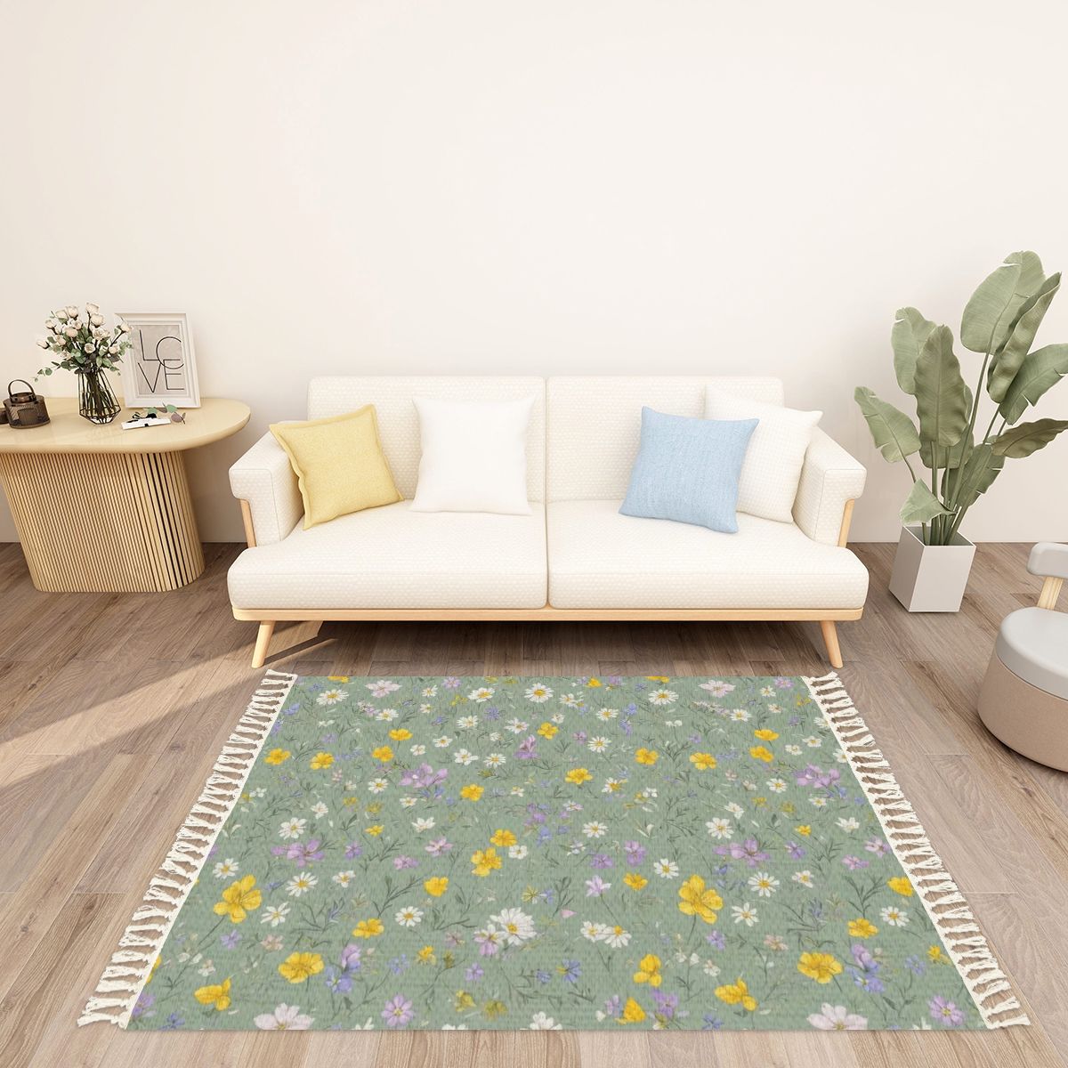 Lacka Szalwia — Rug with tassels