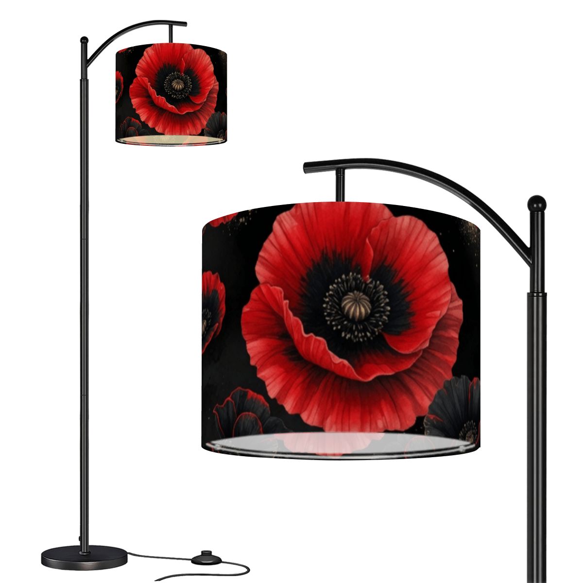 Maki Noir — Lampa podłogowa łukowa