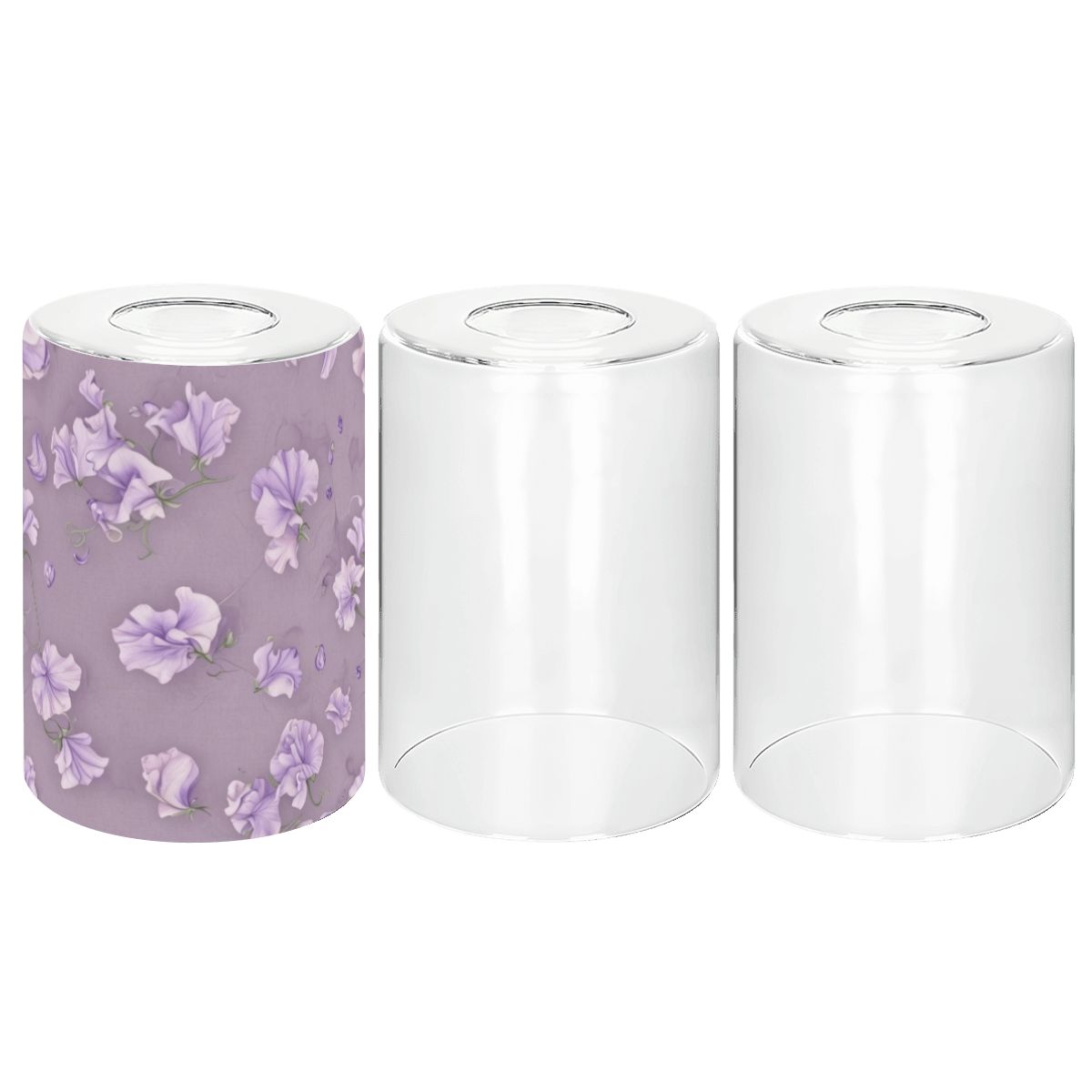 Cylindrical Glass Lampshade 3 pcs 23groszeklawendaaop