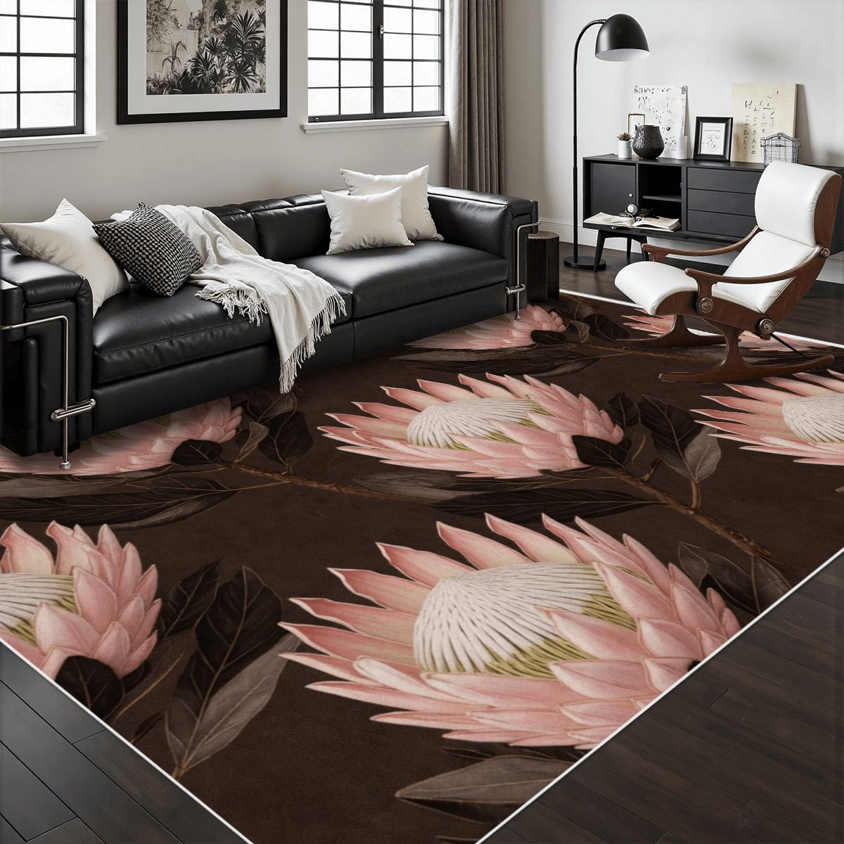 Area Rug with White Border 48"x72" 45proteav2aop