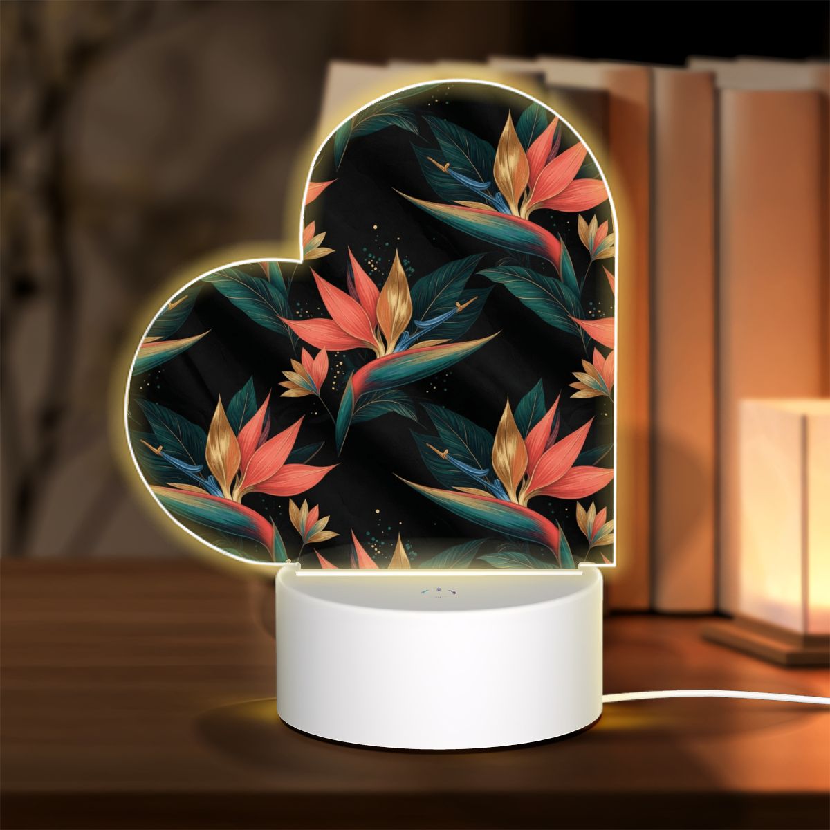 Heart Acrylic Night Light 25rajskiptakaop