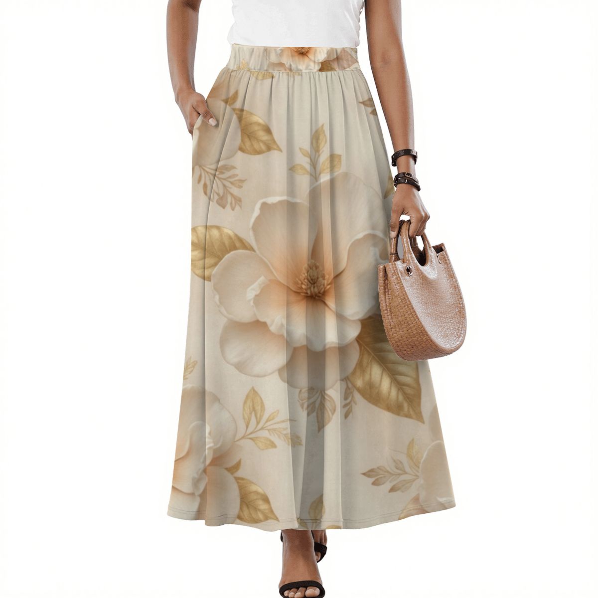 Midi Skirt with Pockets 04magnoliechampagneaop