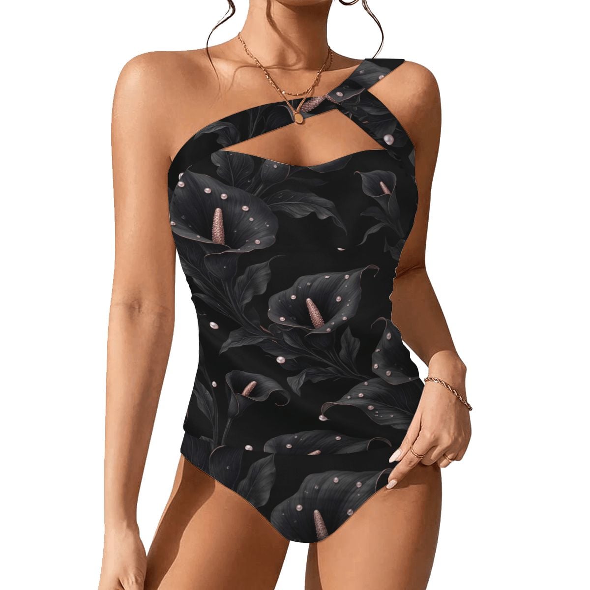 OneShoulder Two Piece Swimsuit Customized Services 05kalienoiraop