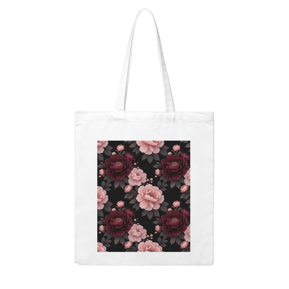 Canvas Tote Bag (Made in USA) 01peoniegardenaop