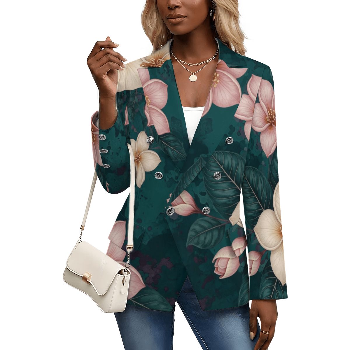 Women's Casual Blazer 10plumeriatropikaop