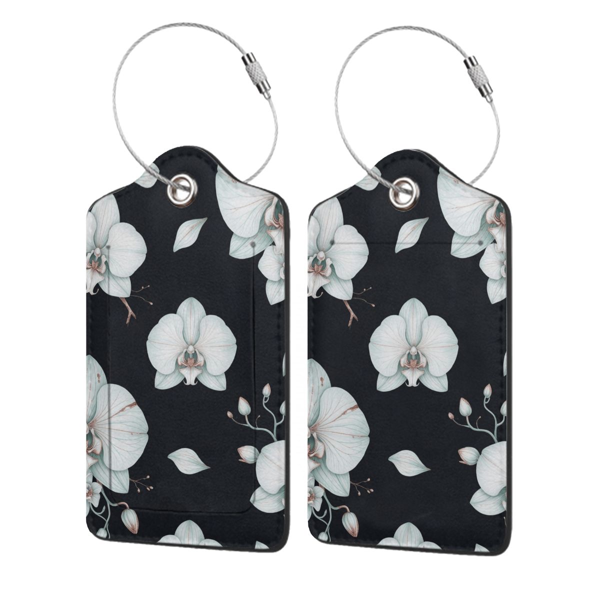 Leather Luggage Tags for Suitcases with Metal Ring