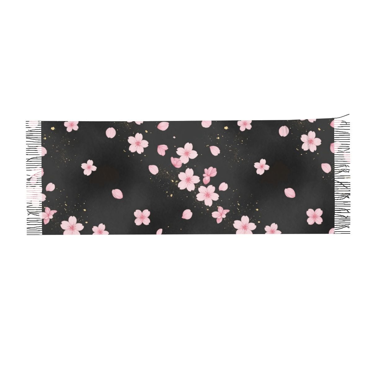 Warm Fringed Scarf for Women (Horizontal) 06sakuradustaop
