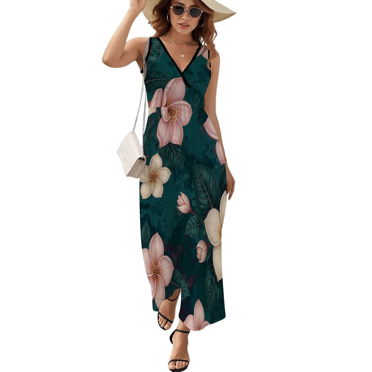 Plumeria Tropik — Sukienka maxi
