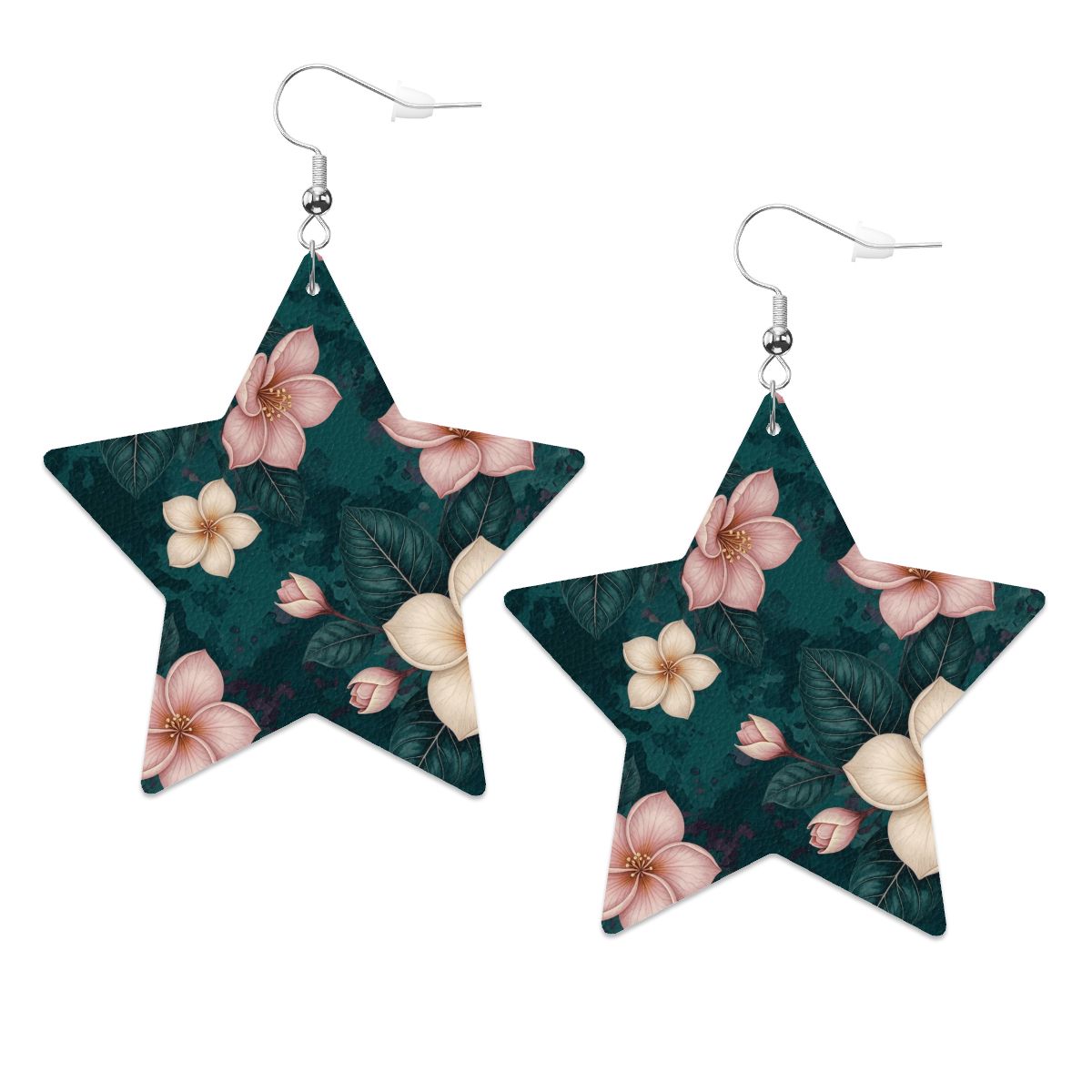 Leather Star Earrings