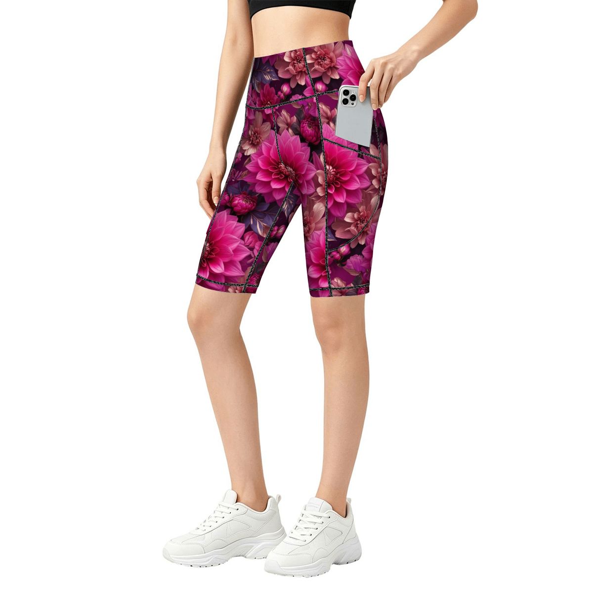 Women's Biker Shorts with Pockets 07daliefuksjaaop