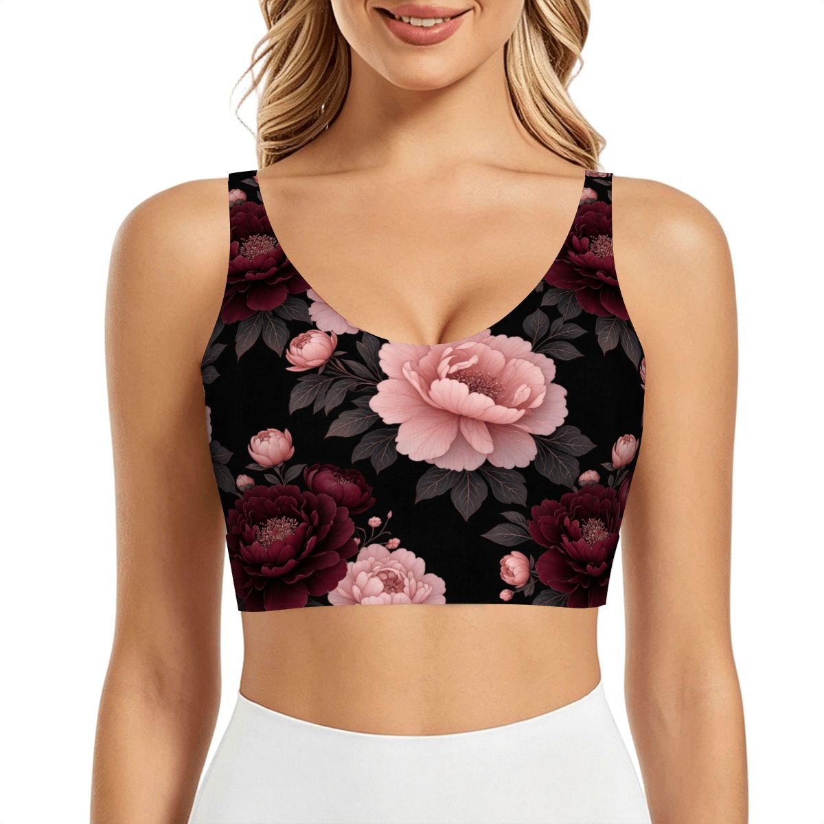 Peonie Garden — Biustonosz sportowy