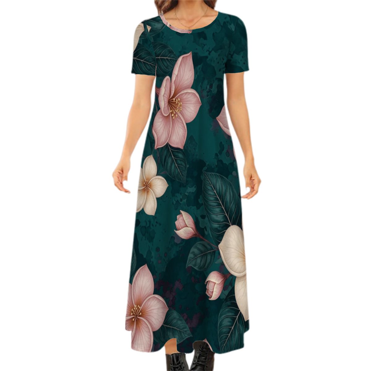 Plumeria Tropik — Sukienka maxi