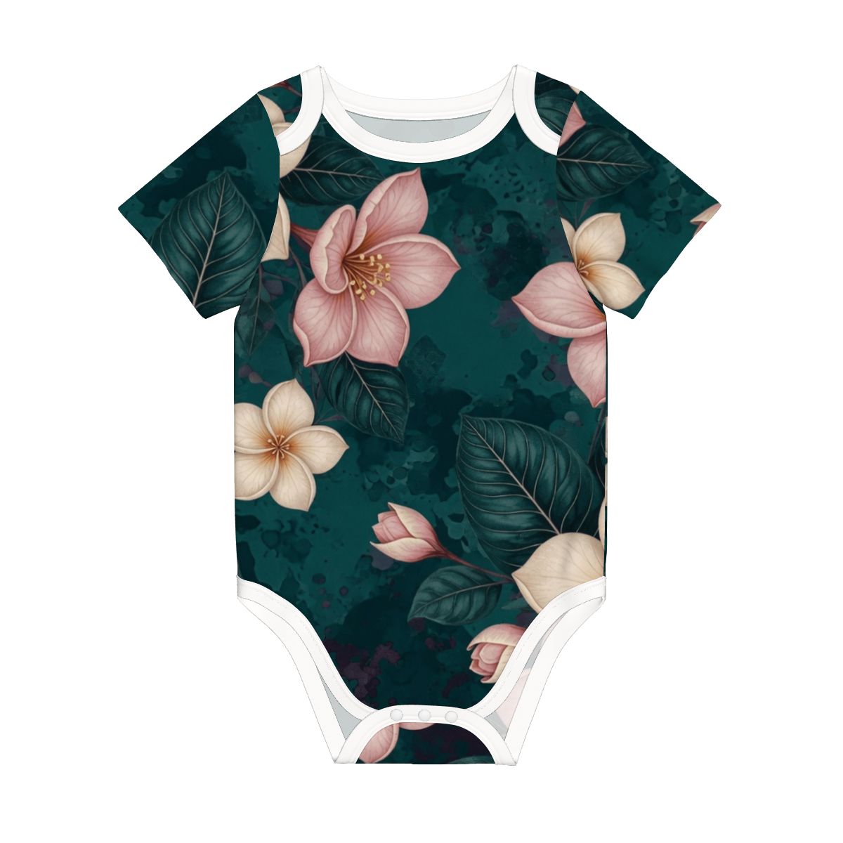 Short Sleeve Onesie Customized Services 10plumeriatropikaop