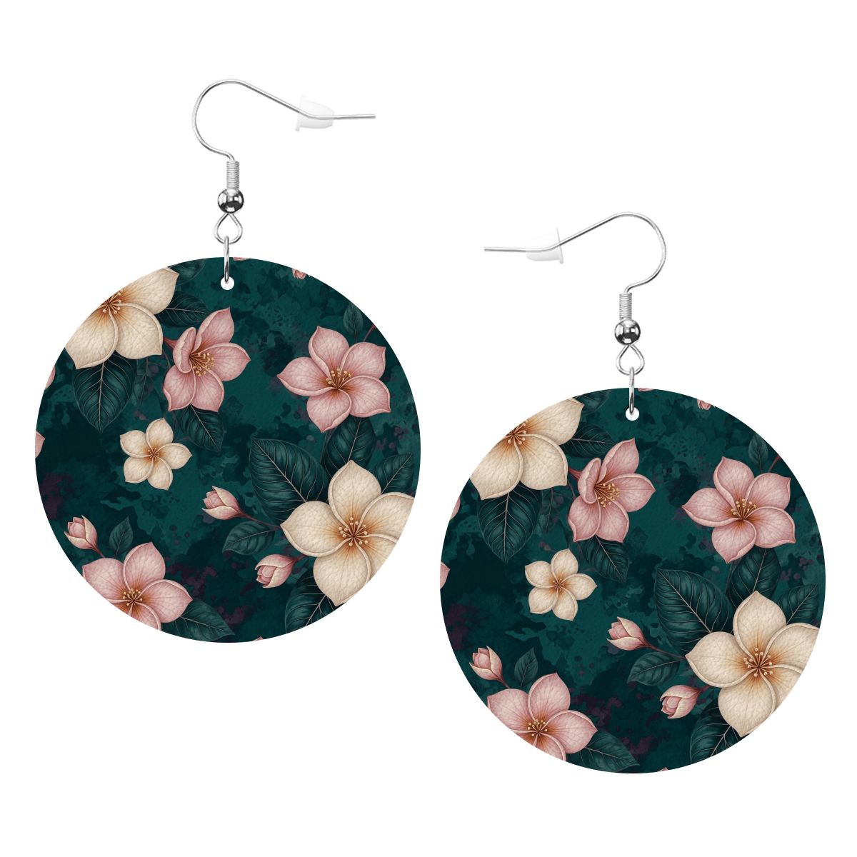 Leather Round Earrings