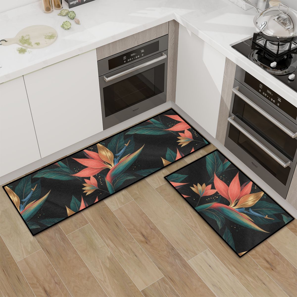 Kitchen Area Rug Set for Floor NonSlip Washable 25rajskiptakaop