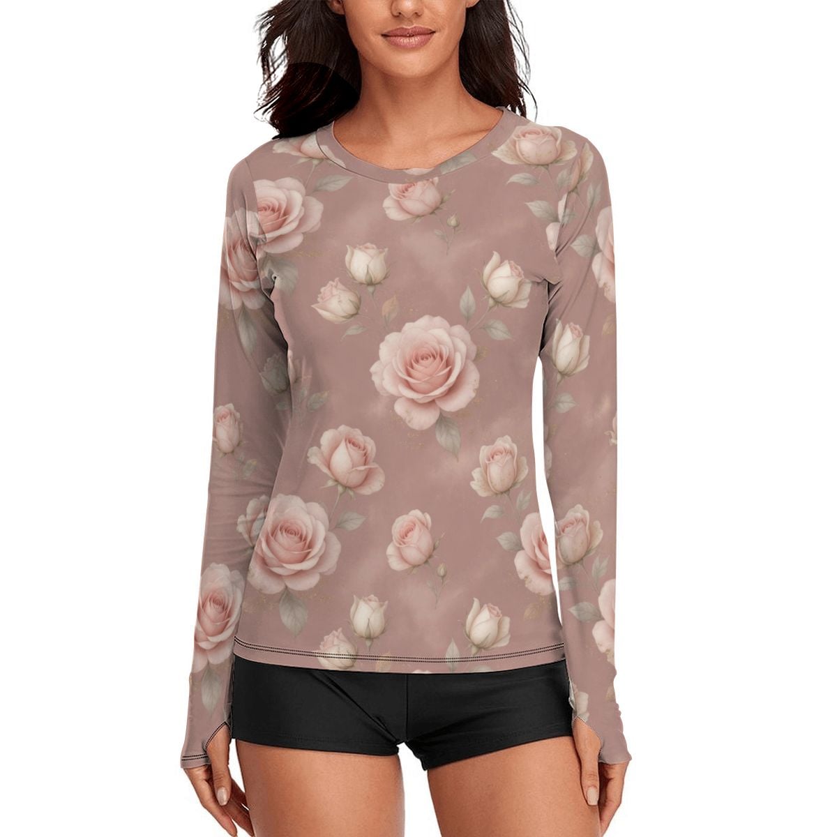 Women's LongSleeve Sun Shirts 02rozeblushaop