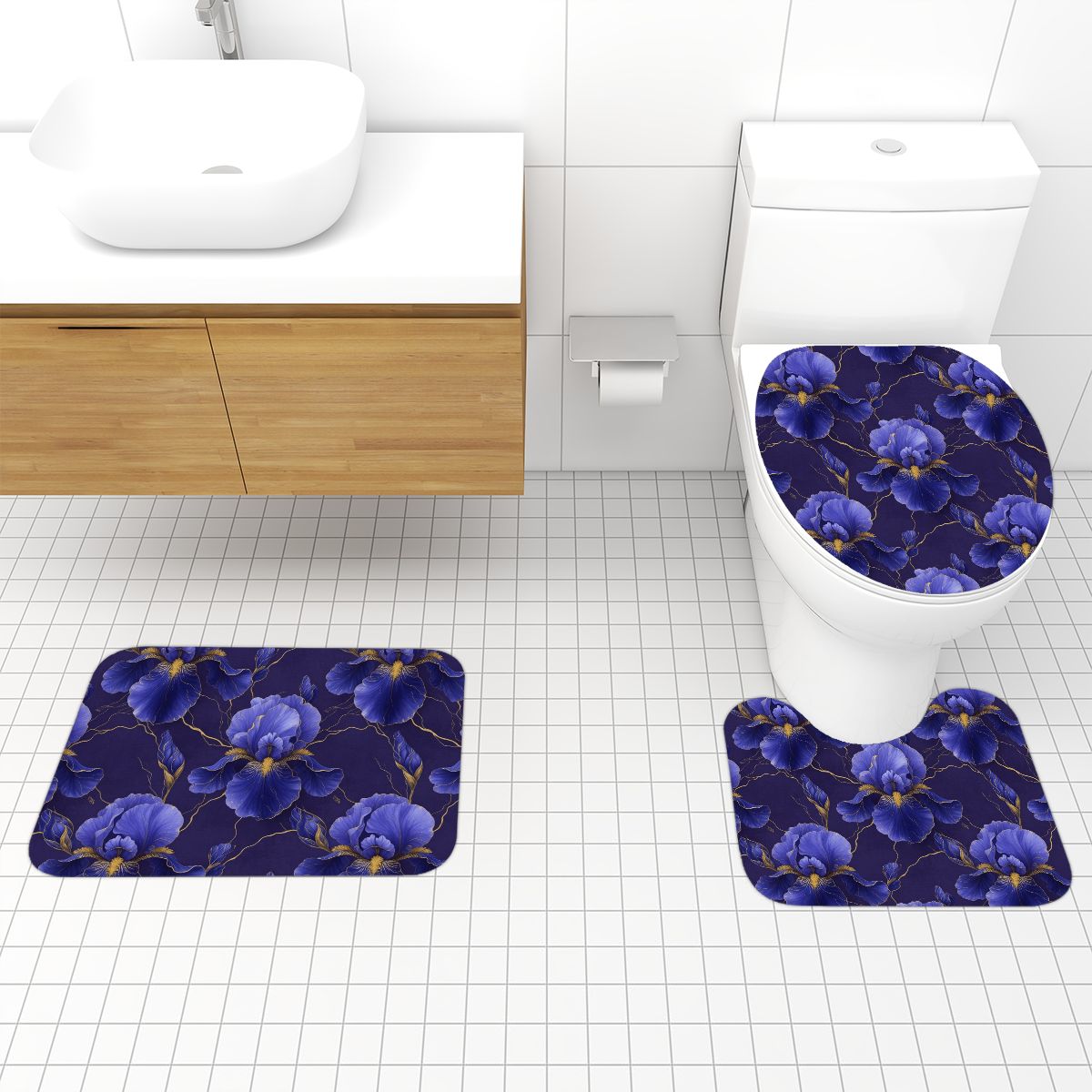 Bathroom Rugs Set 3 pcs 38irysyv2aop