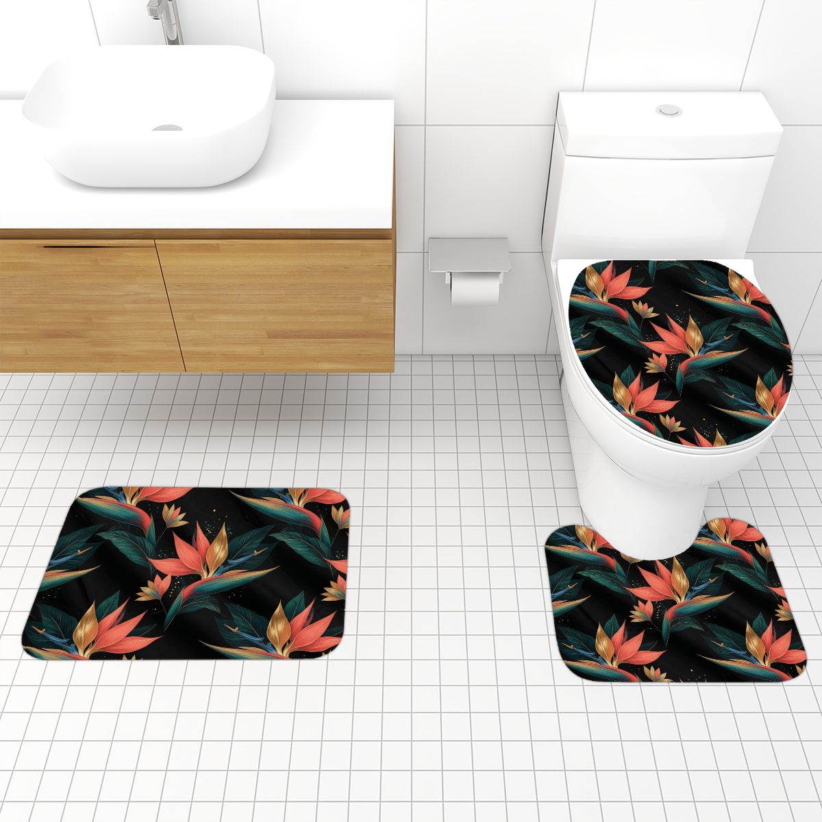 Bathroom Rugs Set 3 pcs 25rajskiptakaop