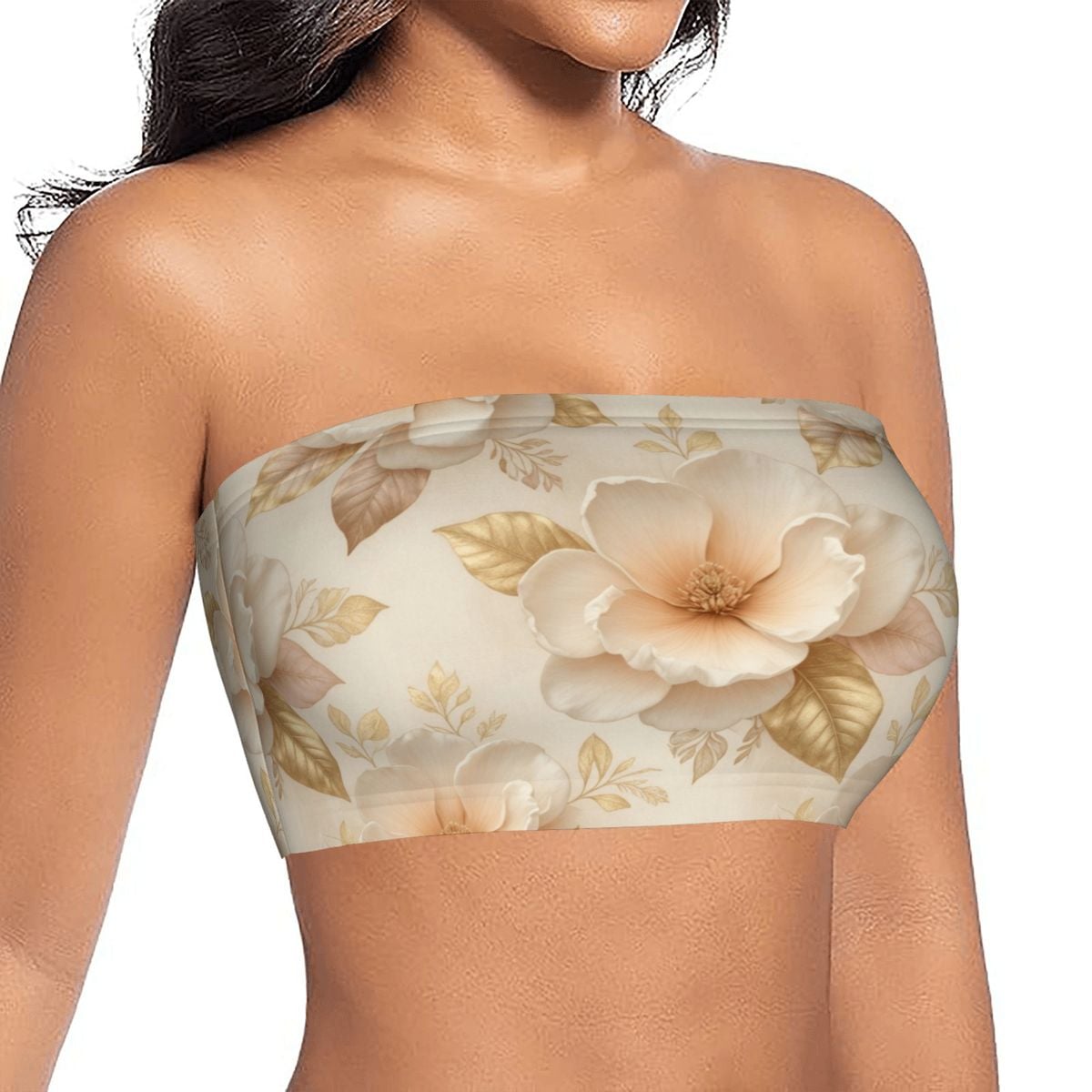 Women's Strapless Tube Top 04magnoliechampagneaop