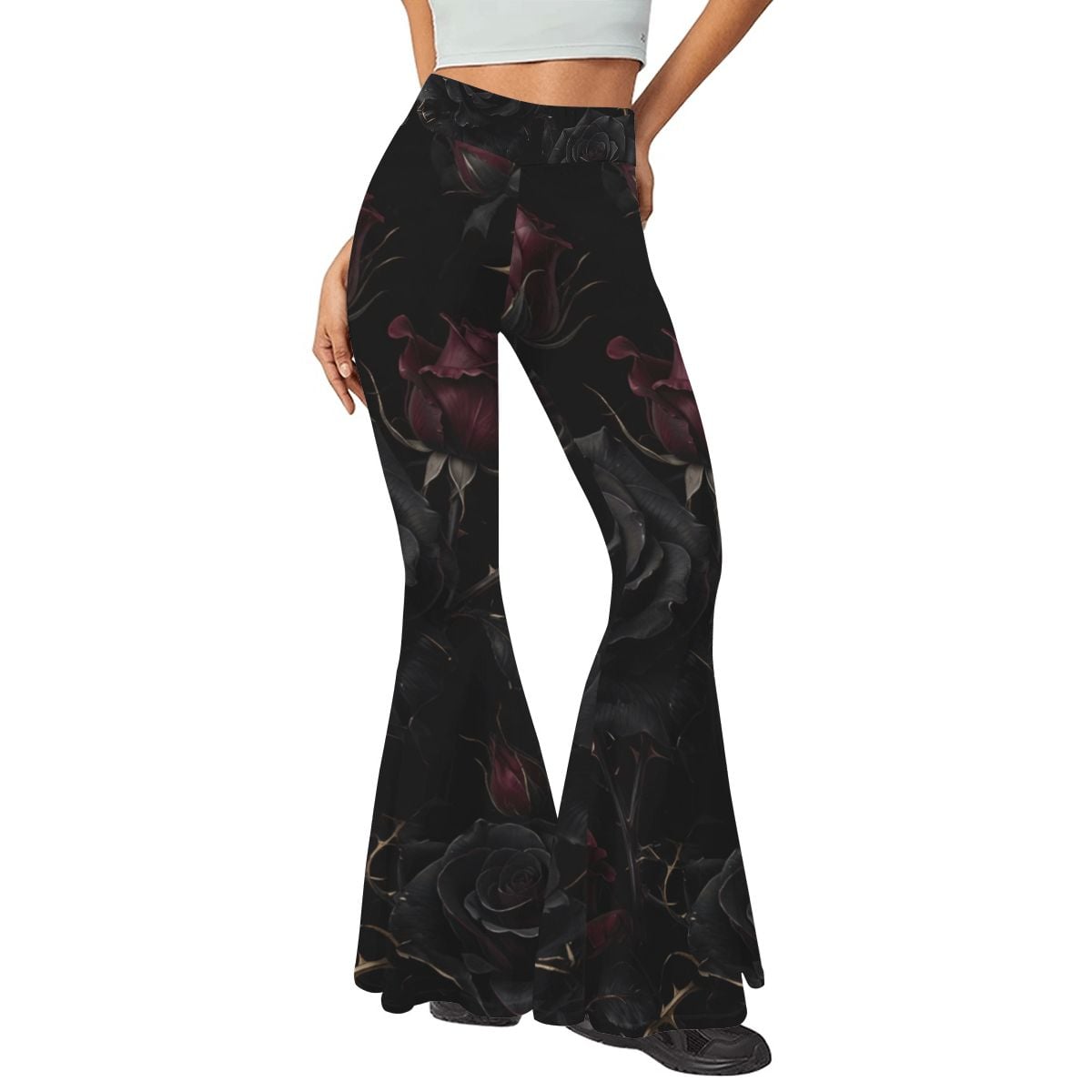 Women's Flare Yoga Pants 09noirroseaopbezfald
