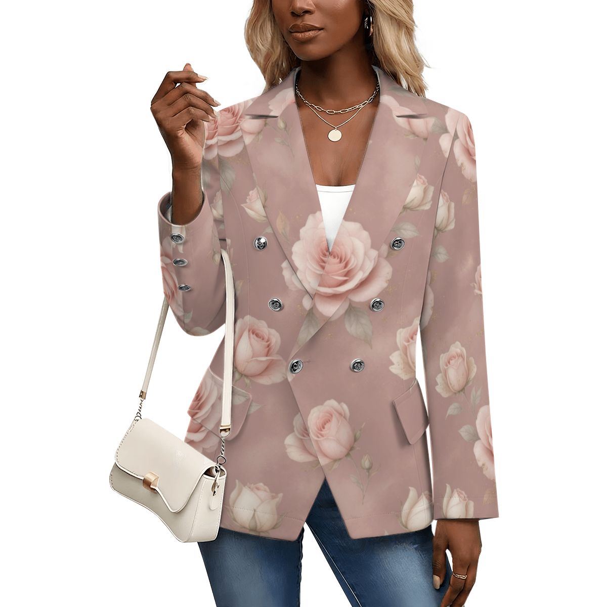 Women's Casual Blazer 02rozeblushaop