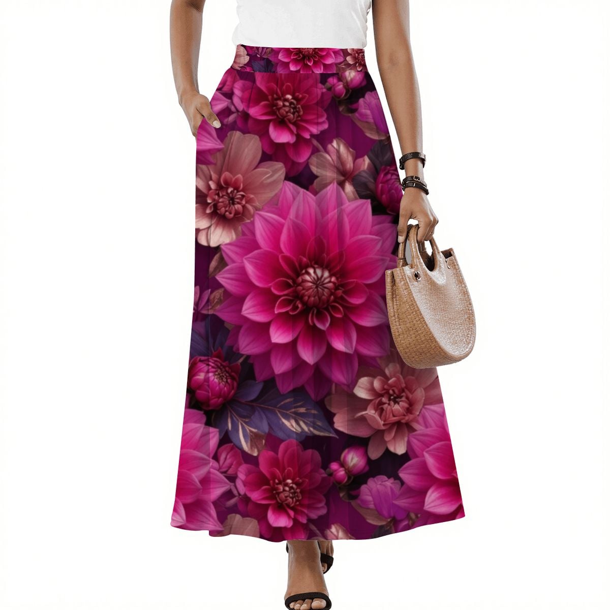 Midi Skirt with Pockets 07daliefuksjaaop