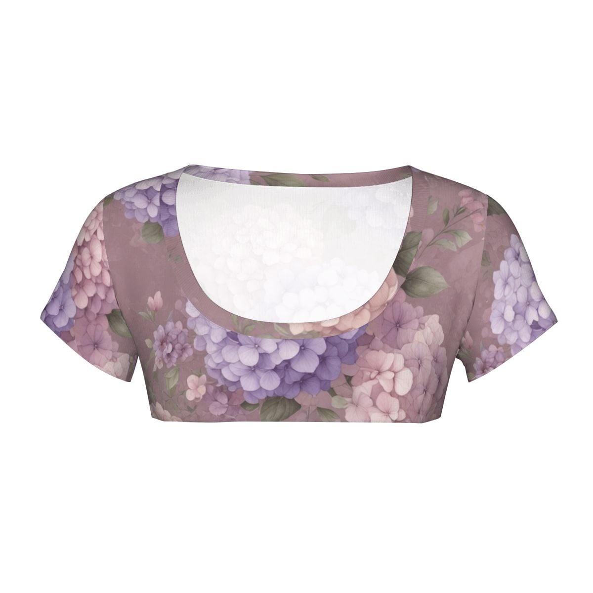 Women's Sexy Short Sleeve TShirt 08hortensjelawendaaop