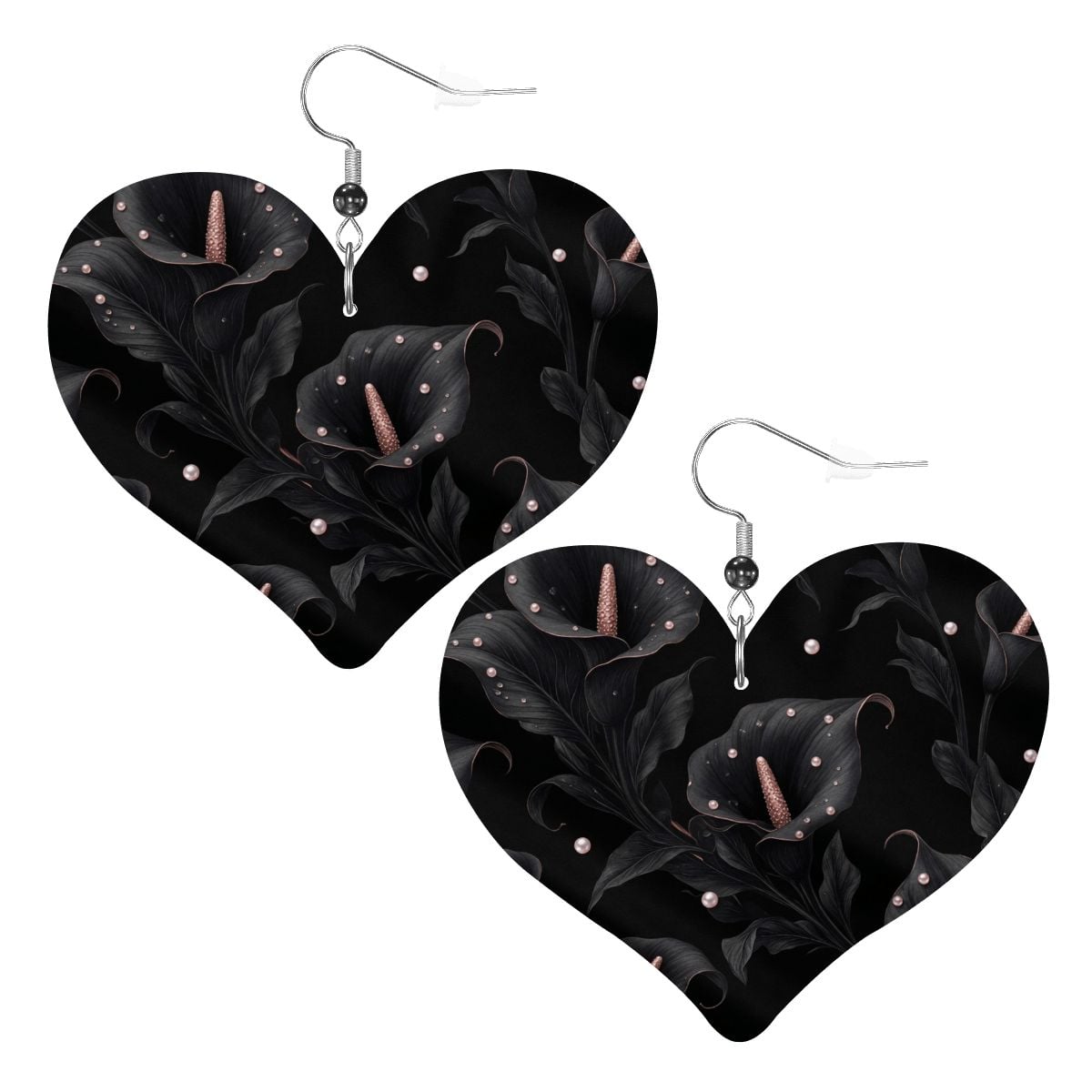Heart Shape Leather Earrings