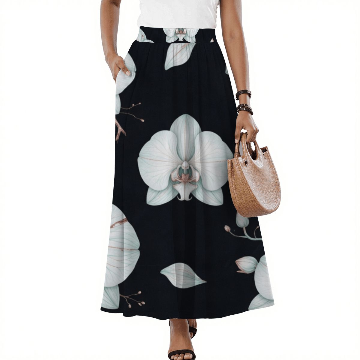 Midi Skirt with Pockets 03orchideenocaop
