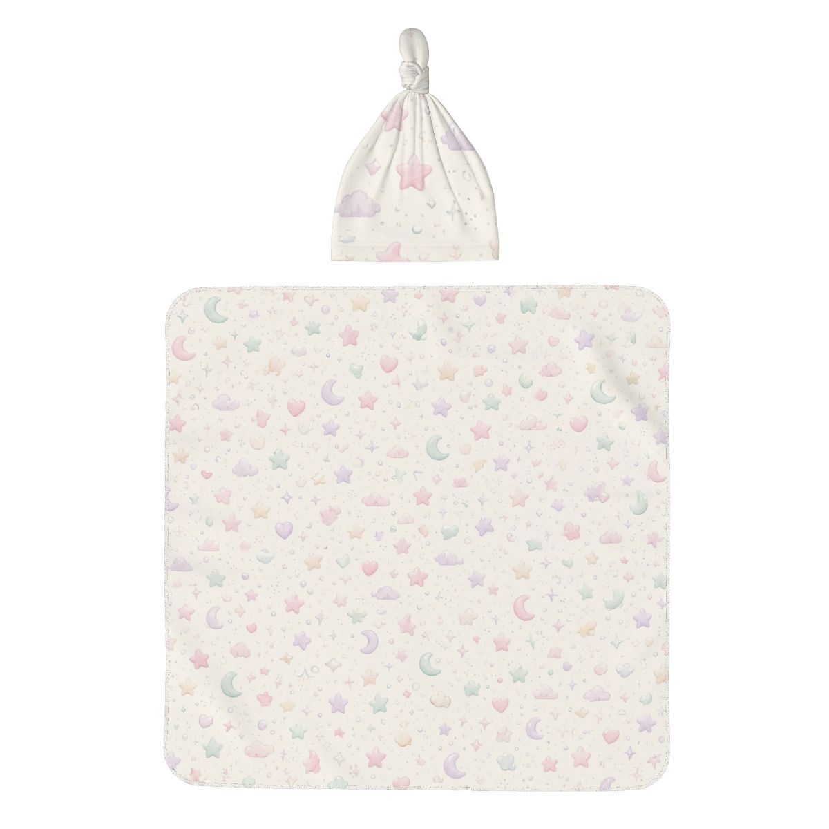 Baby Swaddle Blanket  Beanie Hat Set gwiazdkimikro