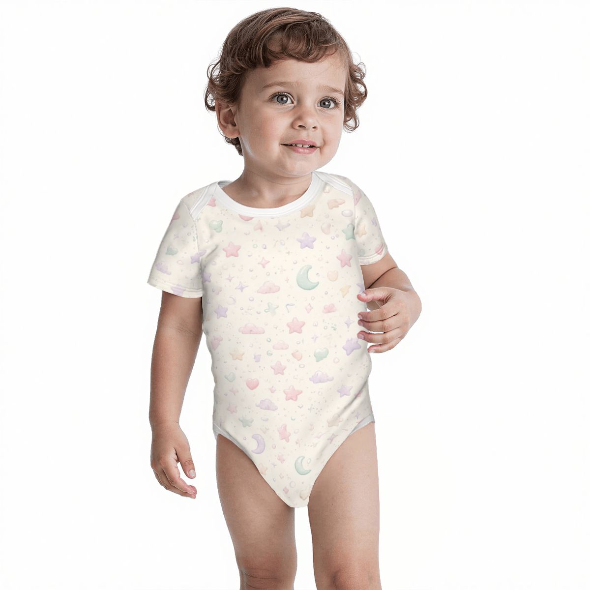 Baby Cotton Short Sleeve Onesies gwiazdkimikro