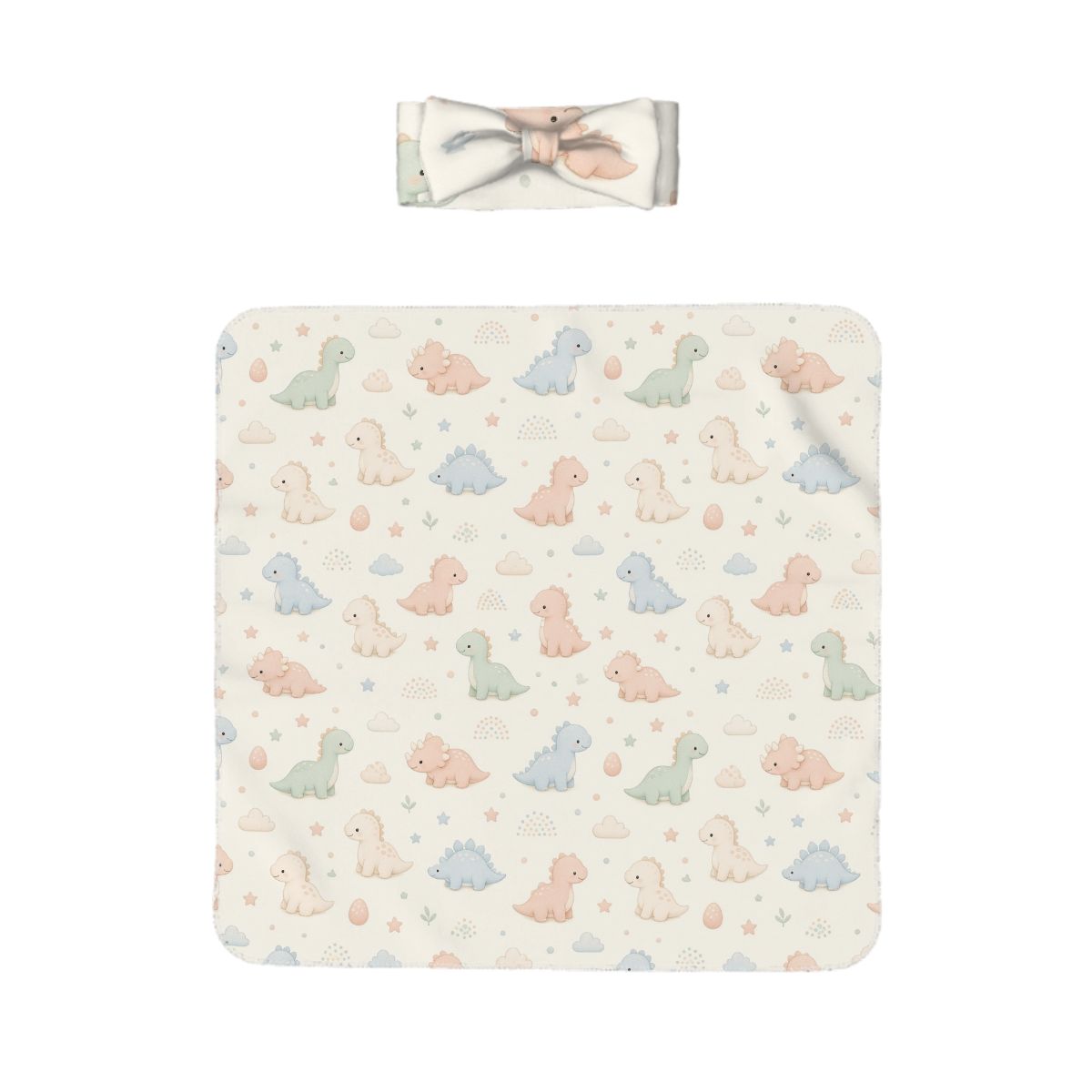 Baby Headbands  Swaddle Blanket Set dinusiepastel