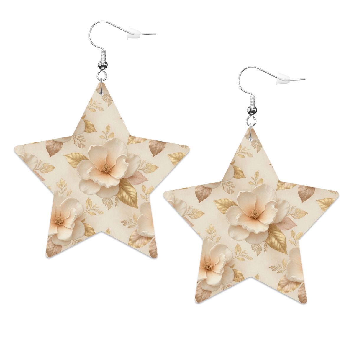 Leather Star Earrings