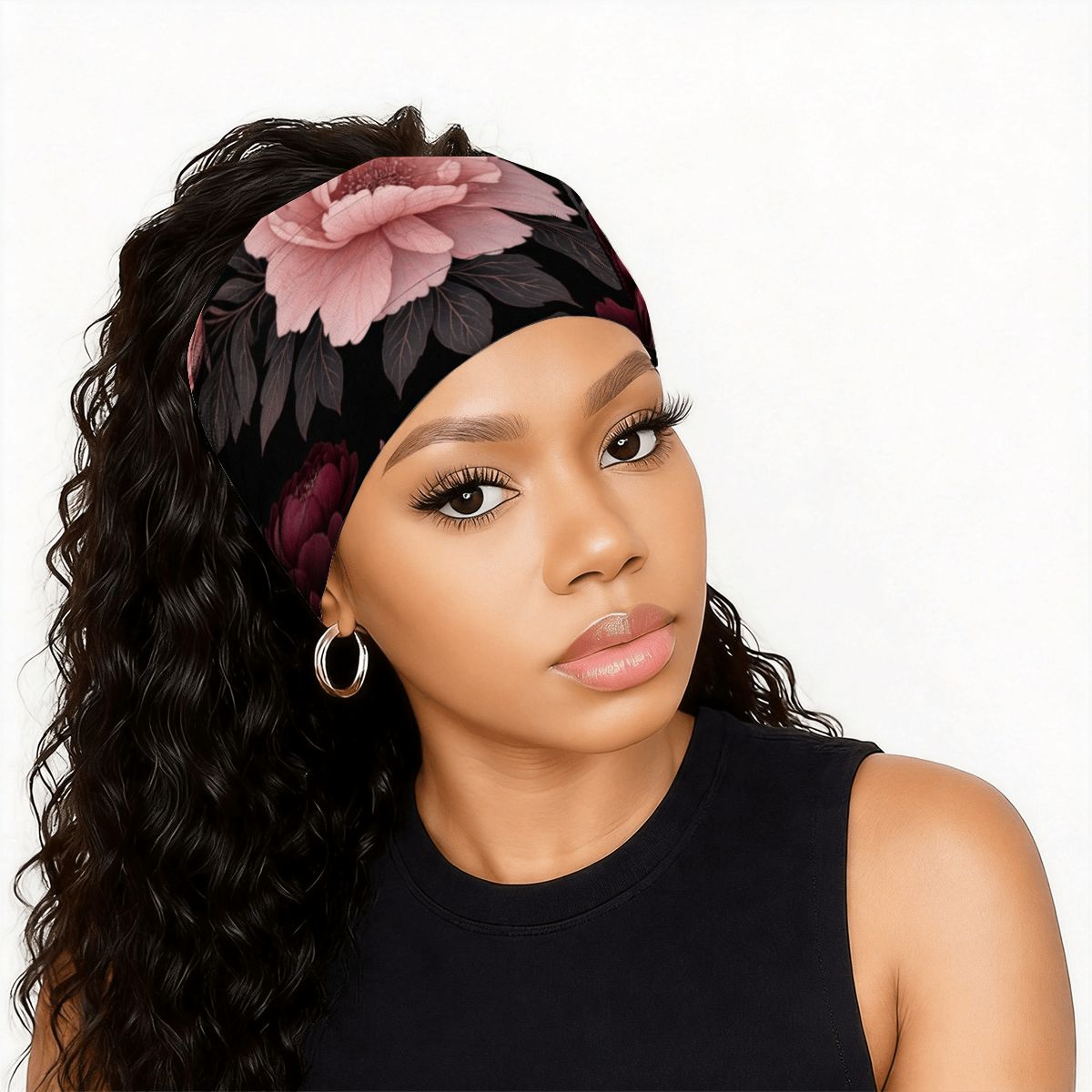 Wide Turban Headbands for Women 1PC 01peoniegardenaop