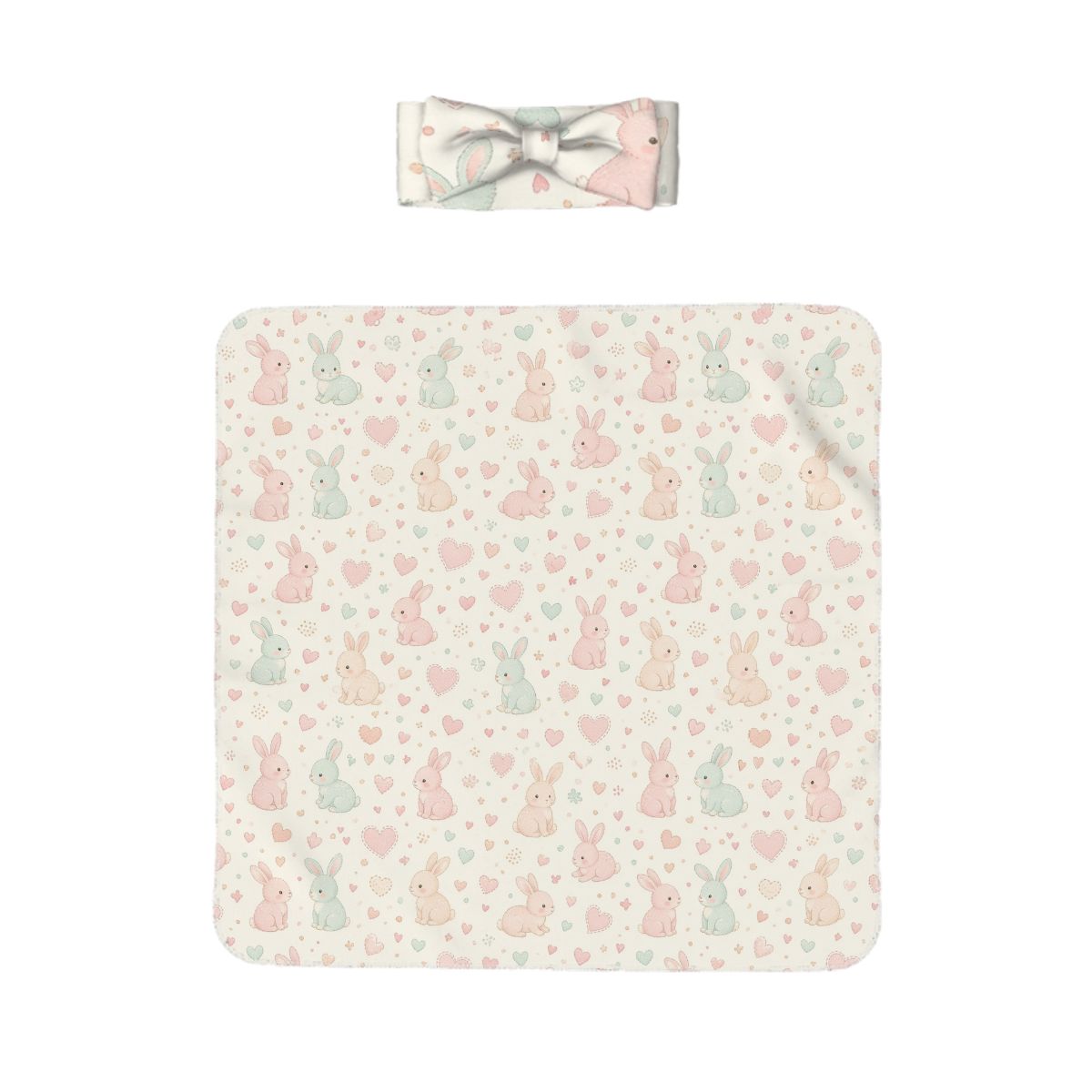 Baby Headbands  Swaddle Blanket Set kroliczkiserca