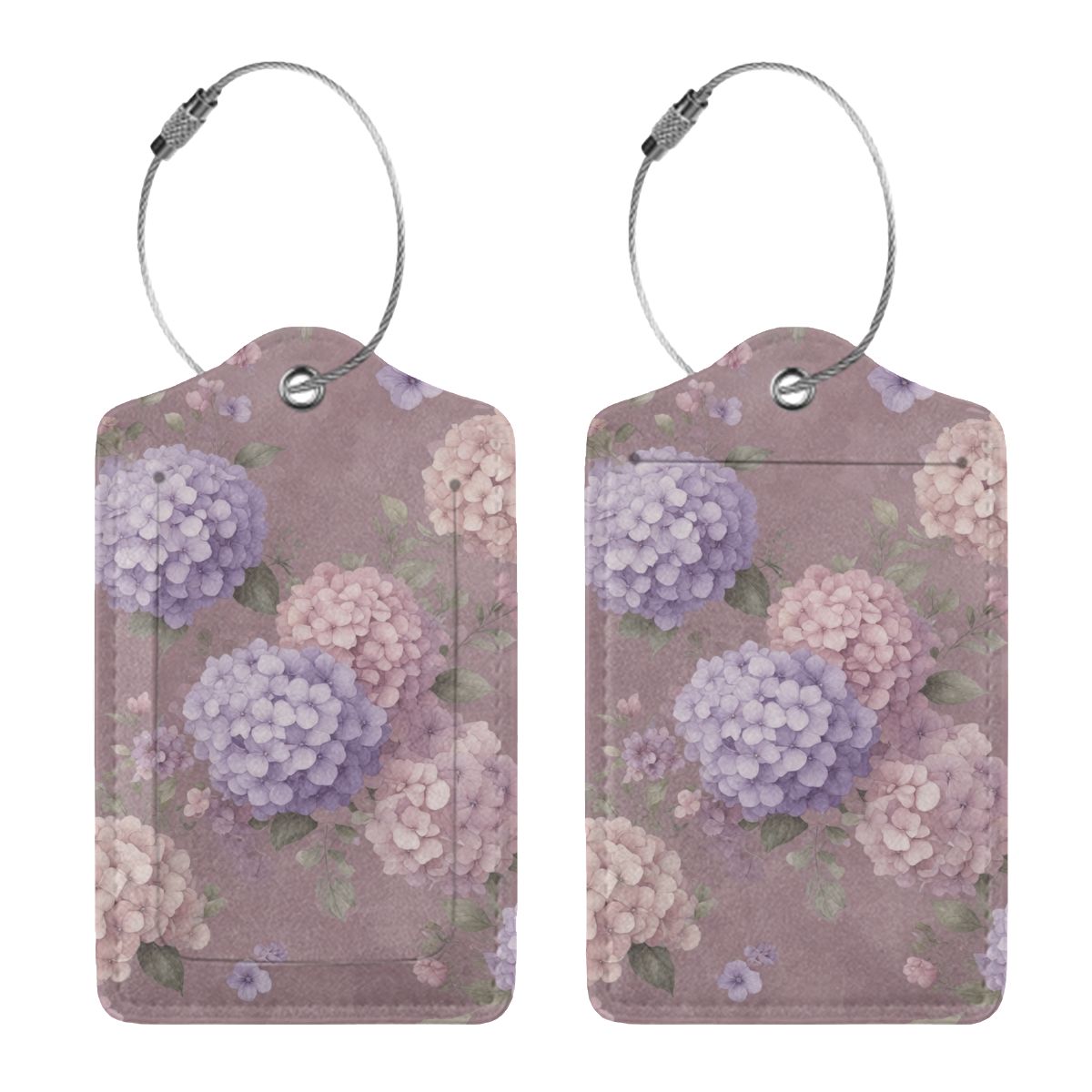 Leather Luggage Tags for Suitcases with Metal Ring