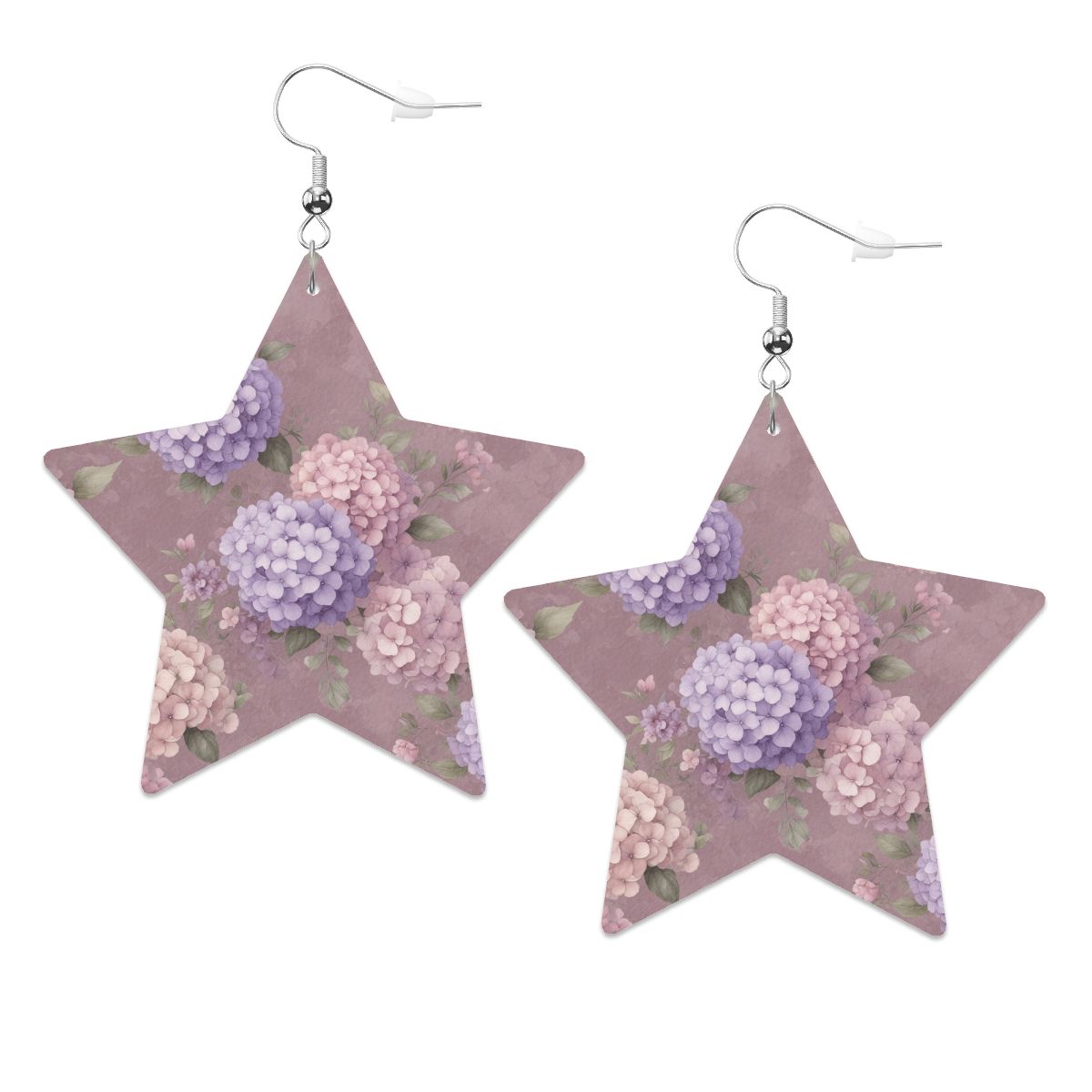 Leather Star Earrings
