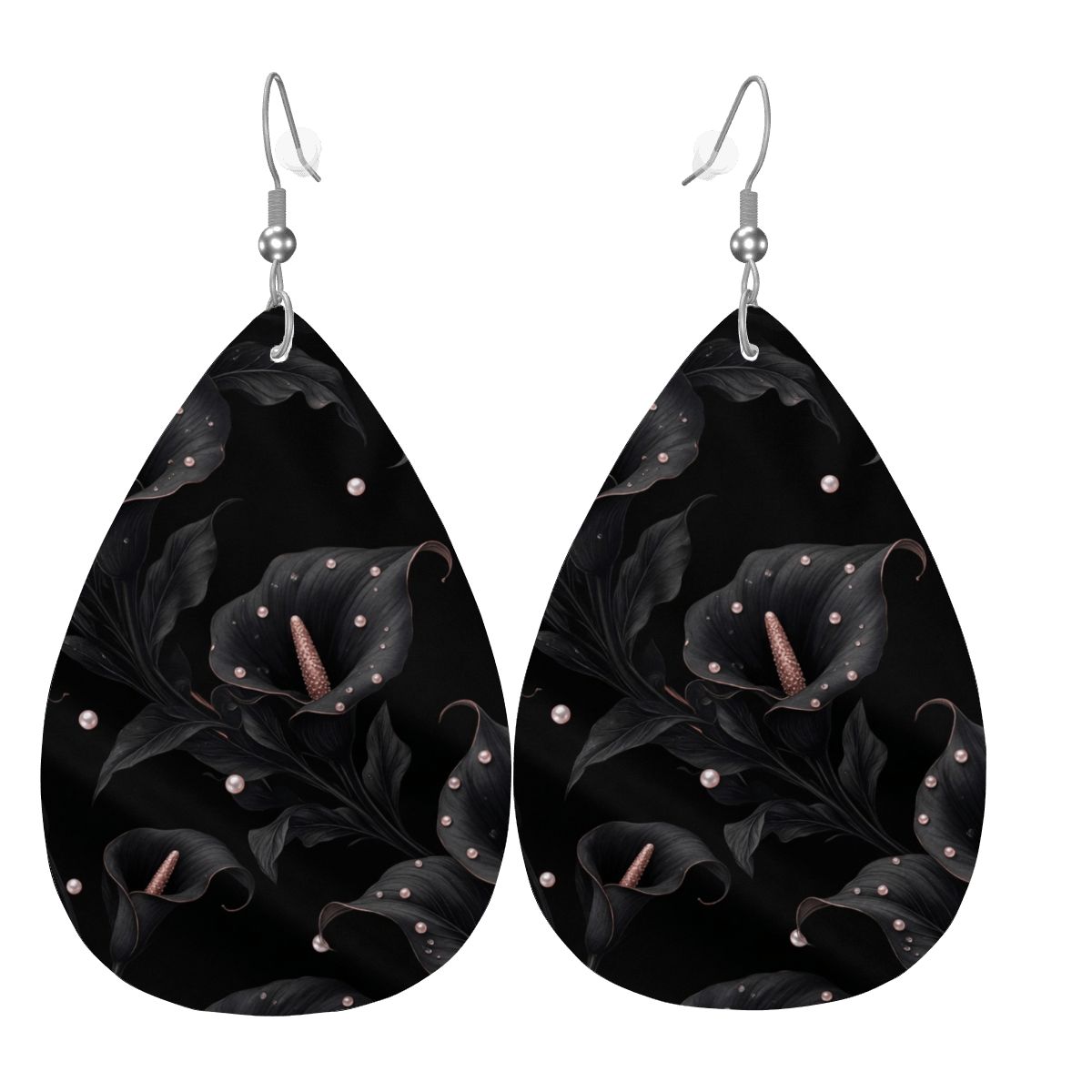 Leather Teardrop Earrings