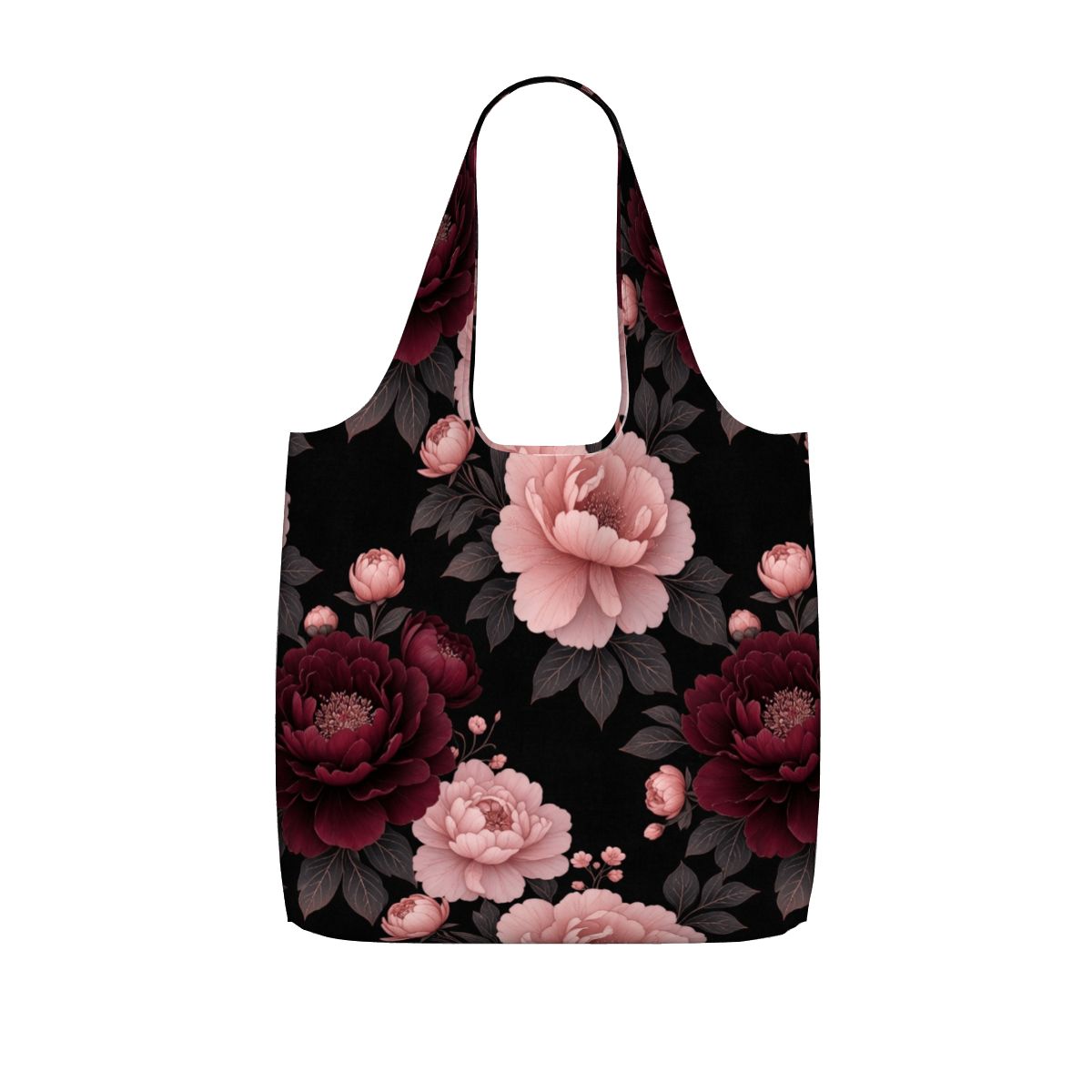Drawstring Shopping Storage Bag 01peoniegardenaop