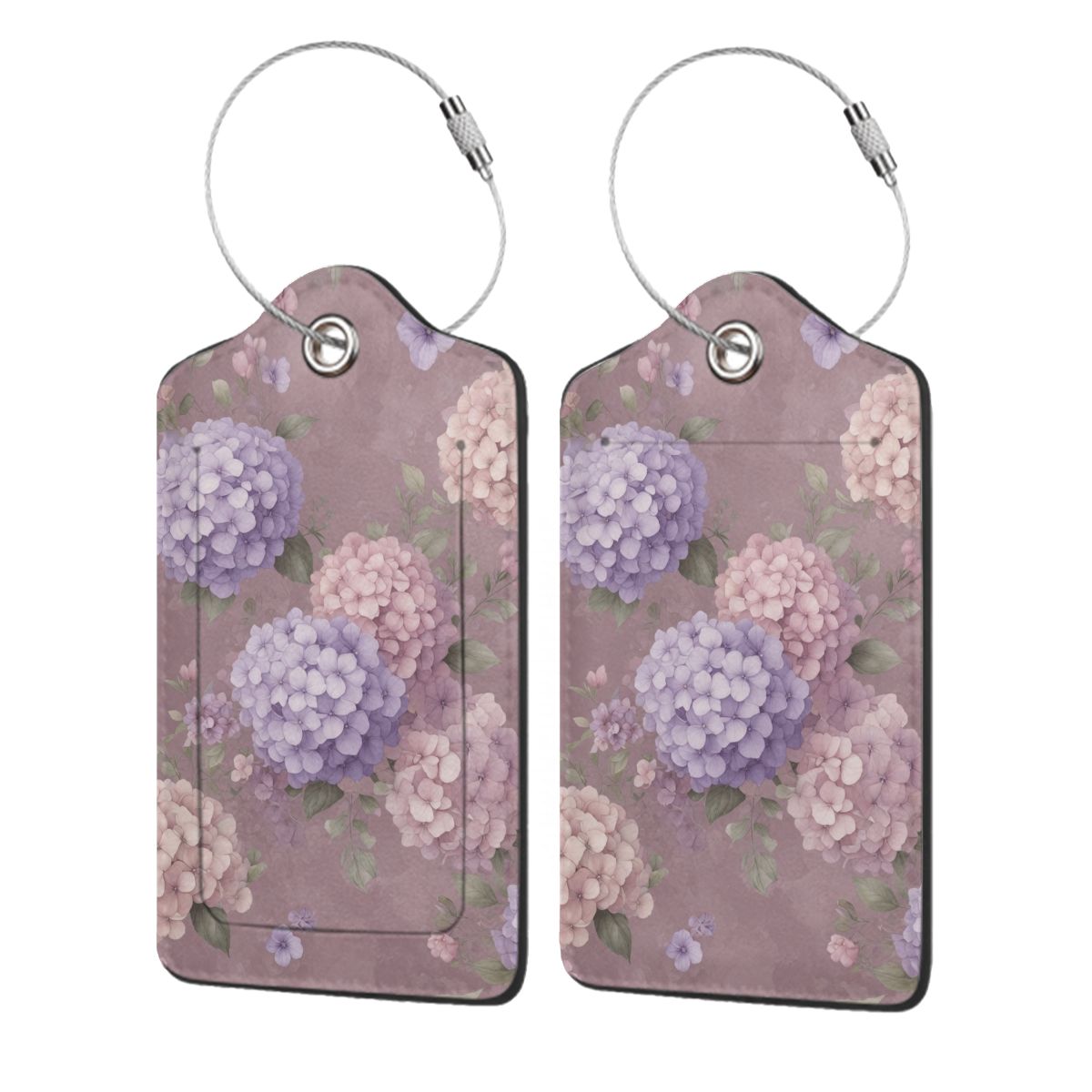 Leather Luggage Tags for Suitcases with Metal Ring
