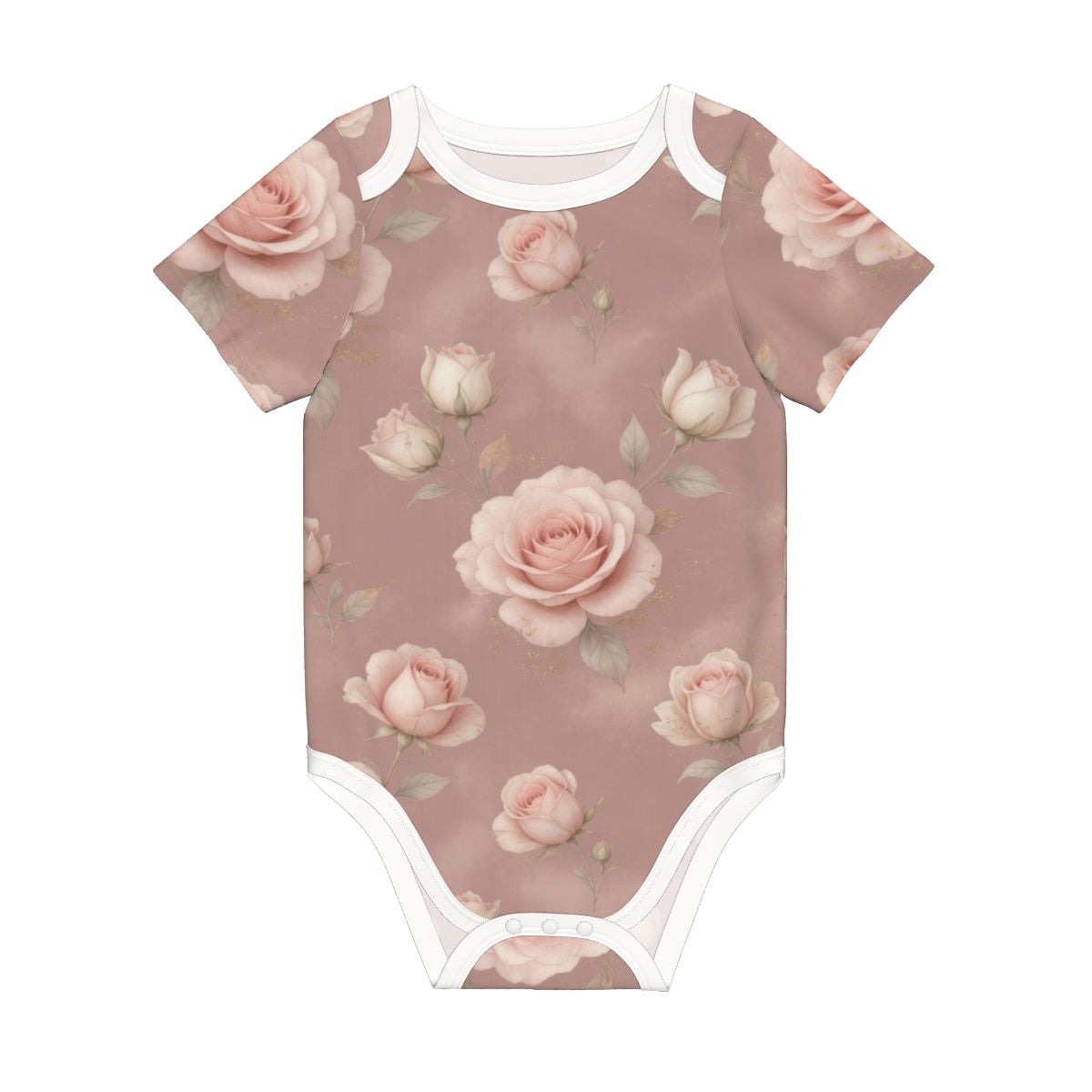 Short Sleeve Onesie Customized Services 02rozeblushaop