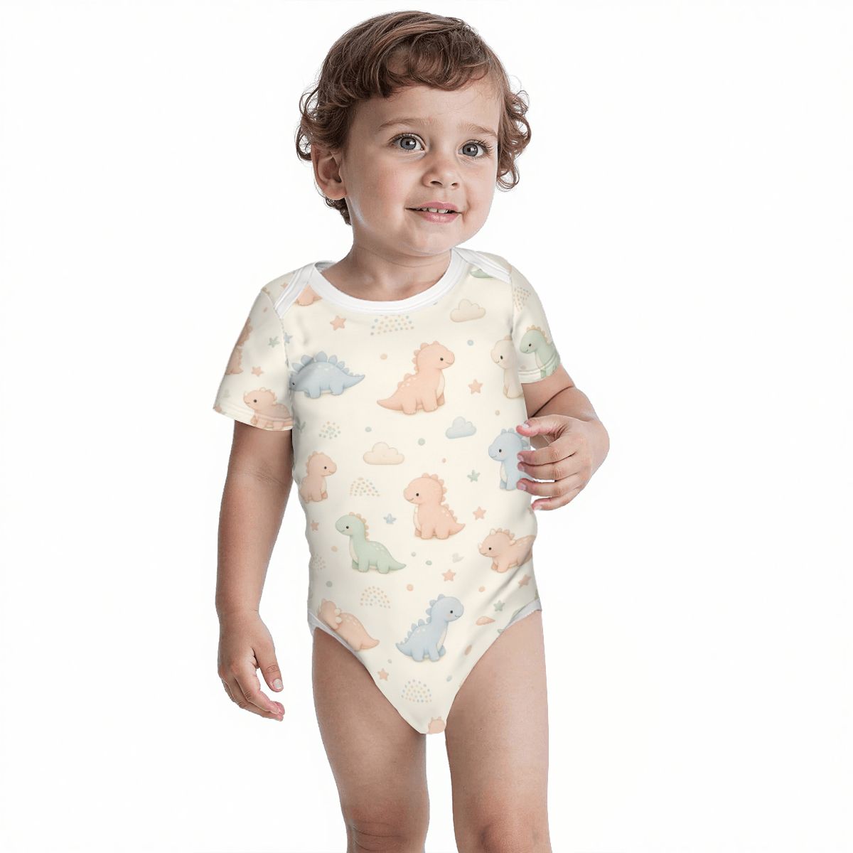 Baby Cotton Short Sleeve Onesies dinusiepastel