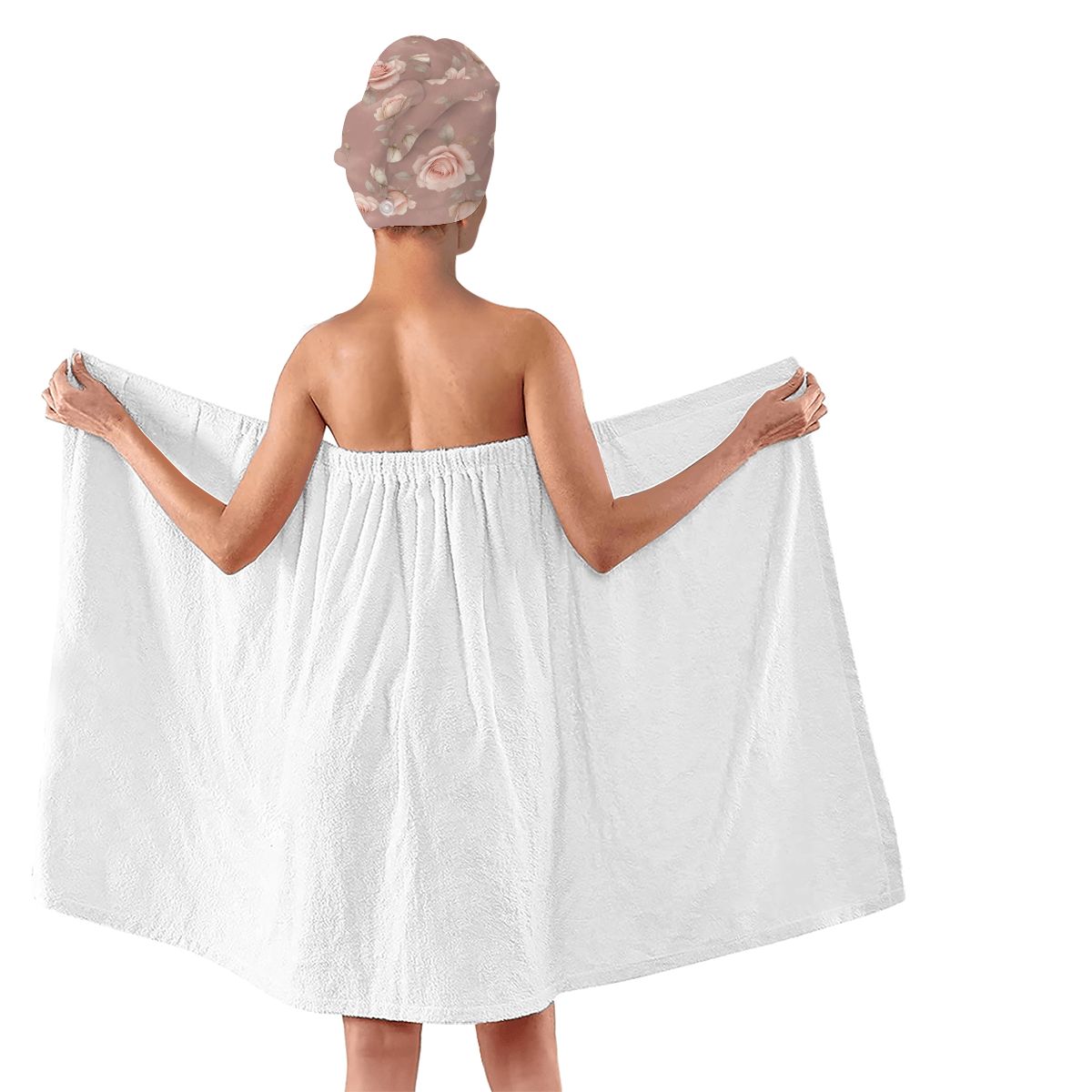 Microfiber Hair Towel Wrap 02rozeblushaop